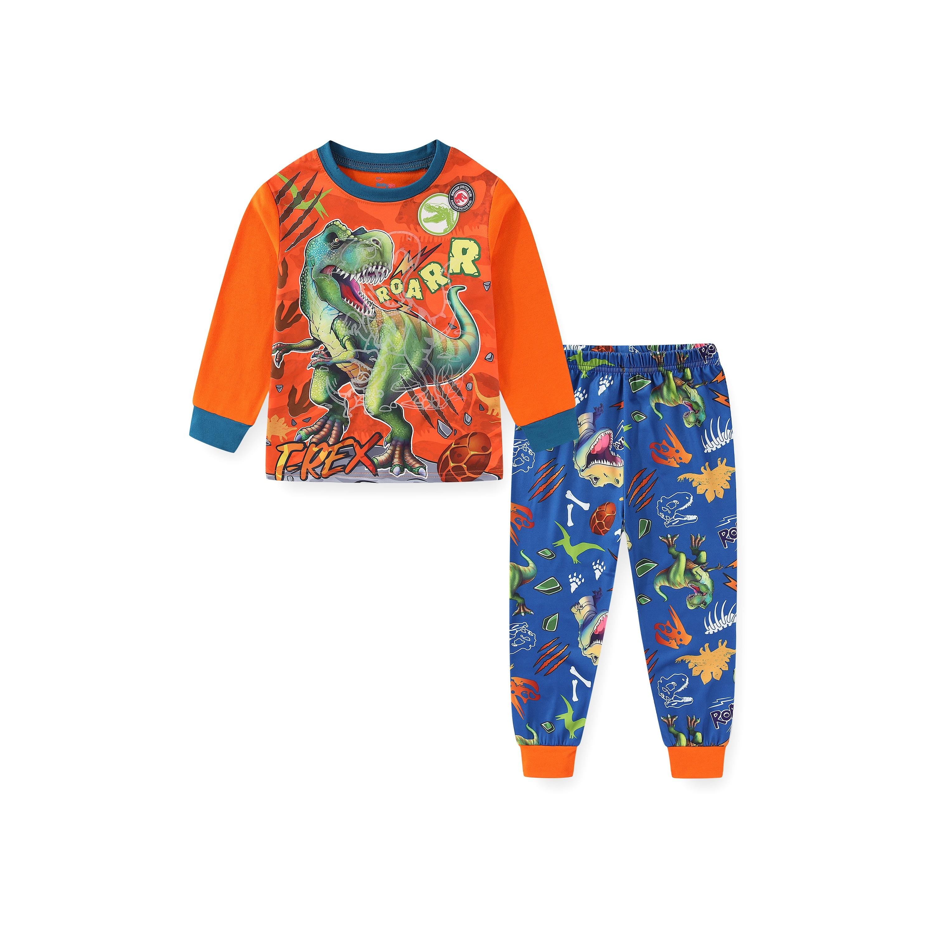 تي شيرت بطبعة روار تي-ركس ويتوهج في الظلام قطعتين مع بيجامة من بيبيكلو-boys-clothing-nightwear-image-1