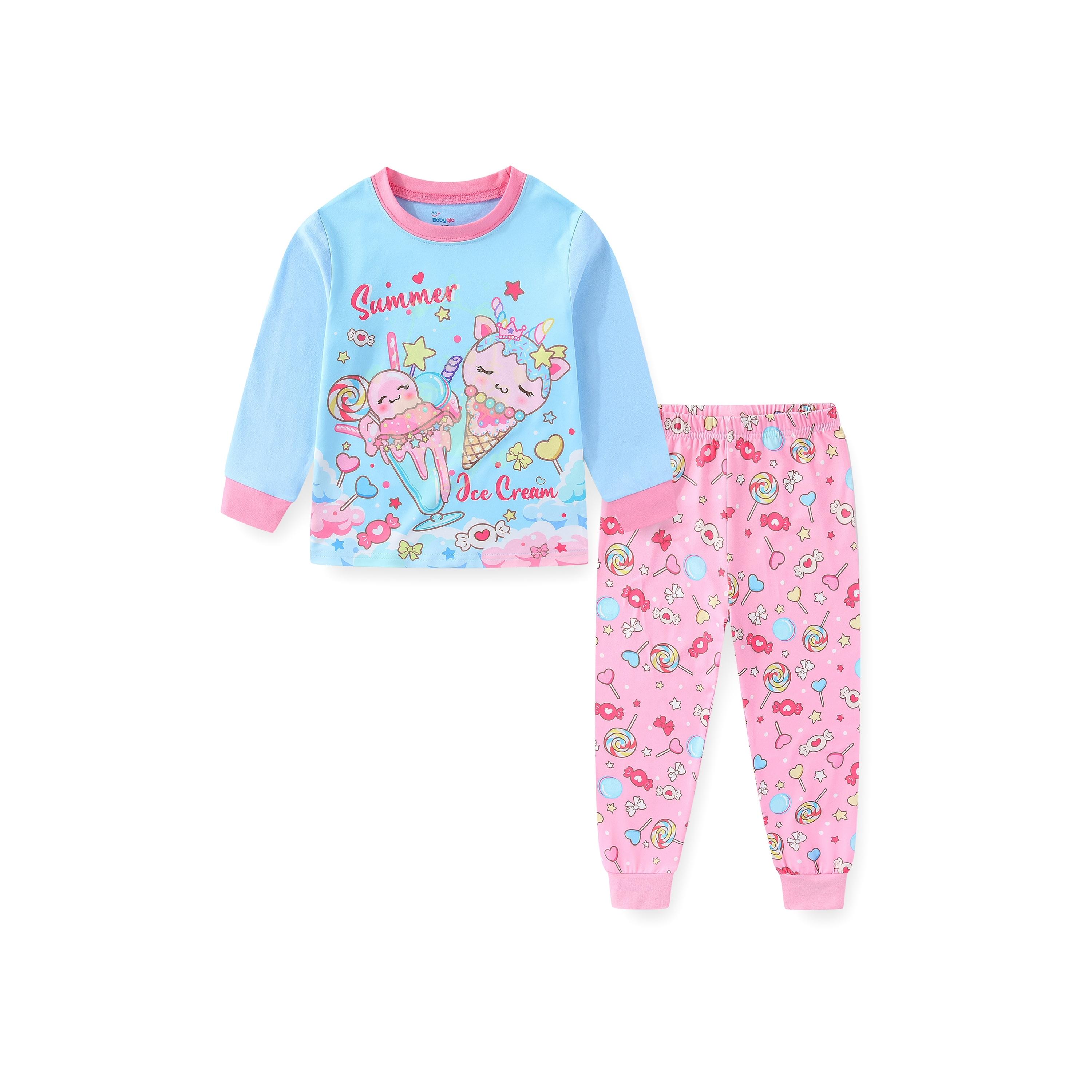 تي شيرت بطبعة سمر سويت تريتس ويتوهج في الظلام قطعتين مع بيجامة من بيبيكلو-girls-clothing-nightwear-image-1
