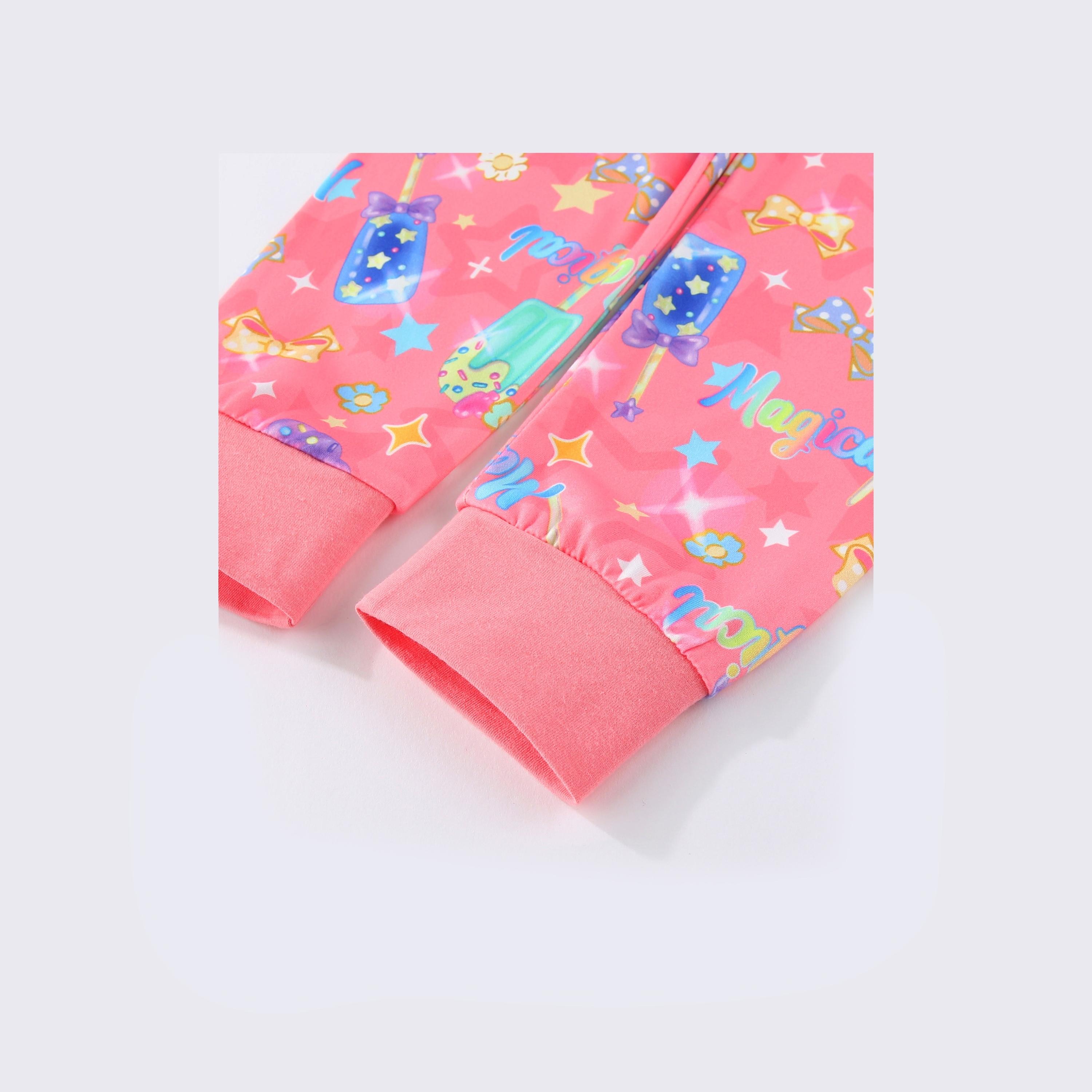 Babyqlo 2-Piece Magical Unicorn Printed Glow-in-the-Dark T-Shirt with Pyjama-girls-clothing-nightwear-image-10