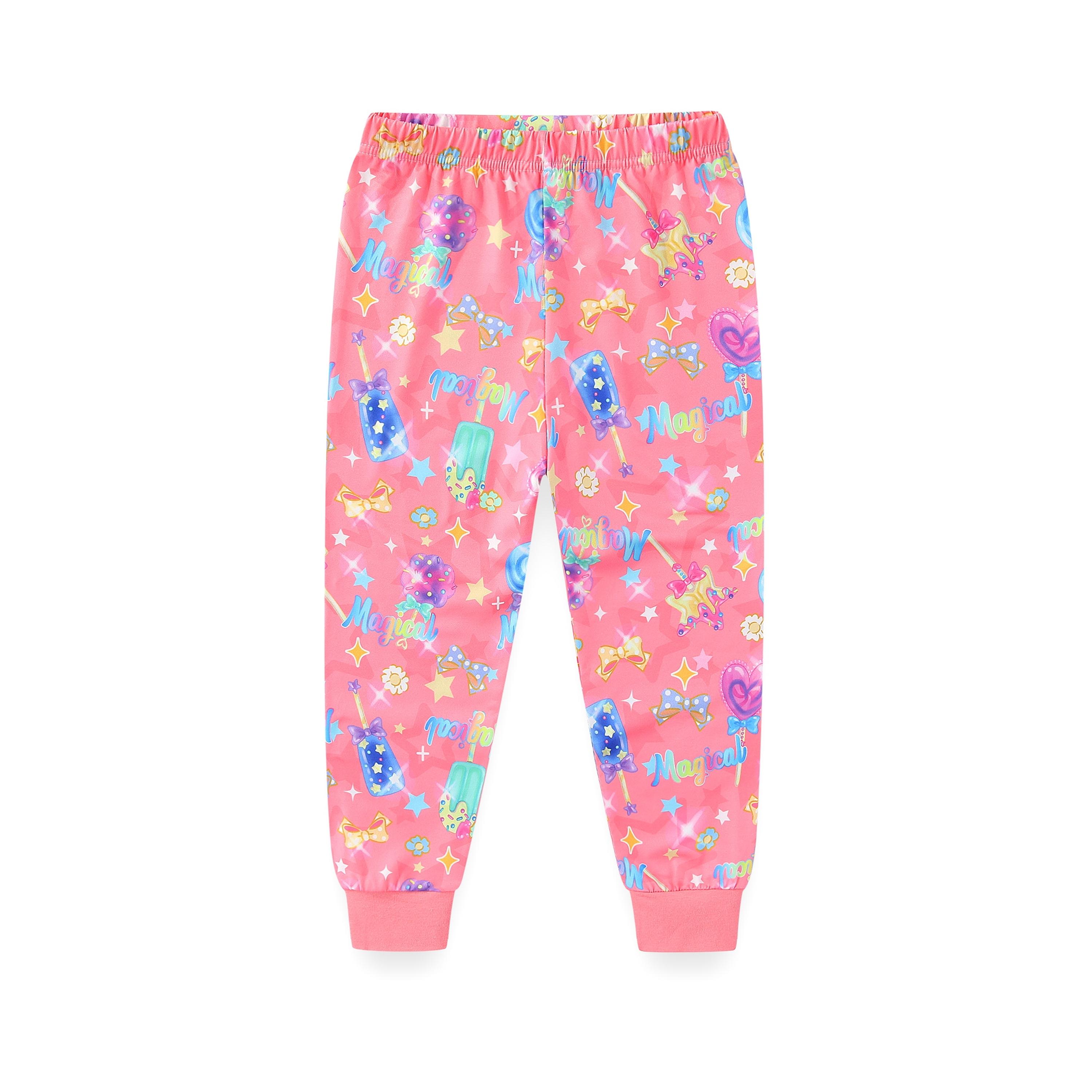 Babyqlo 2-Piece Magical Unicorn Printed Glow-in-the-Dark T-Shirt with Pyjama-girls-clothing-nightwear-image-6