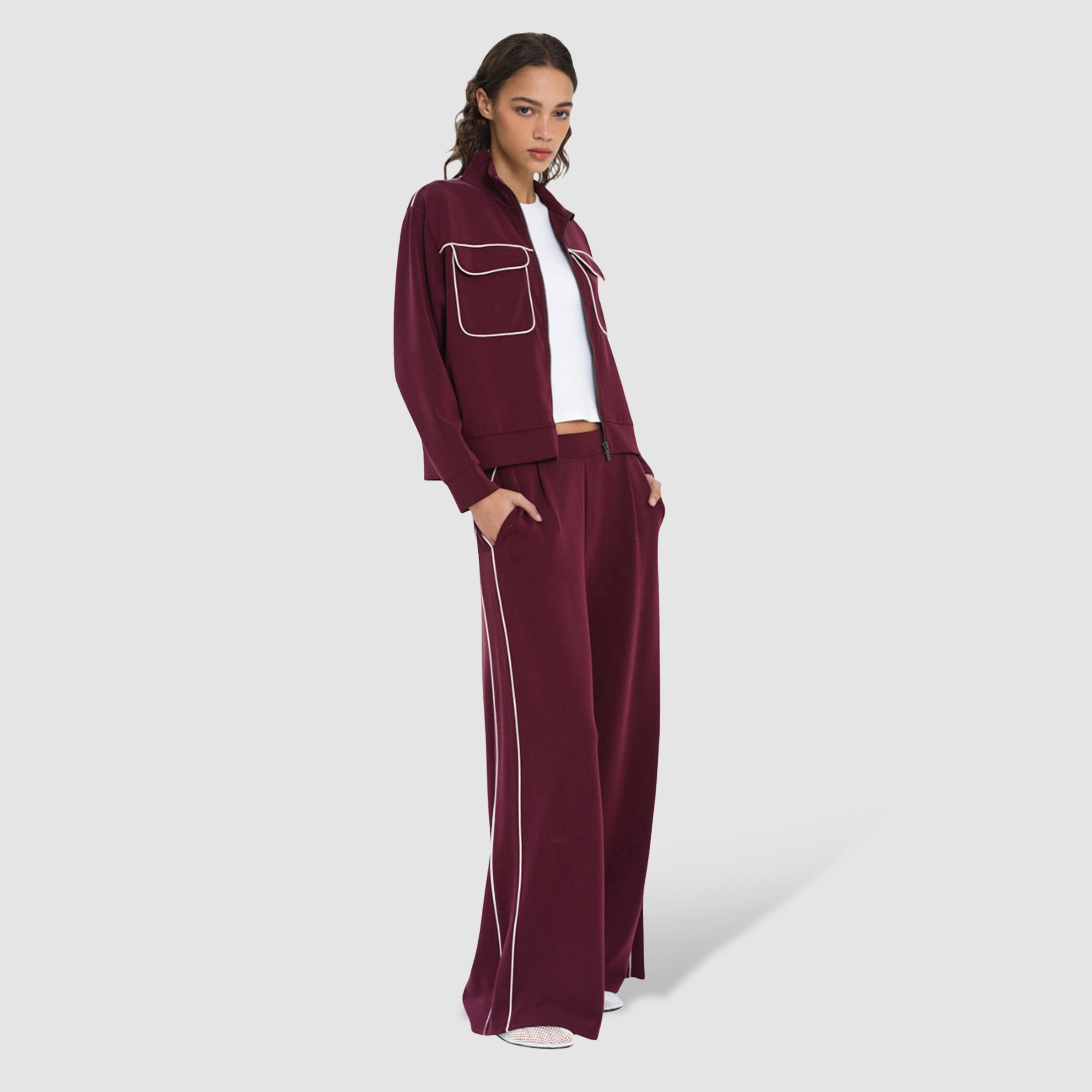 French Connection Red High Neck Women's Jacket-women-winterwear-coatsandjackets-jackets-image-2