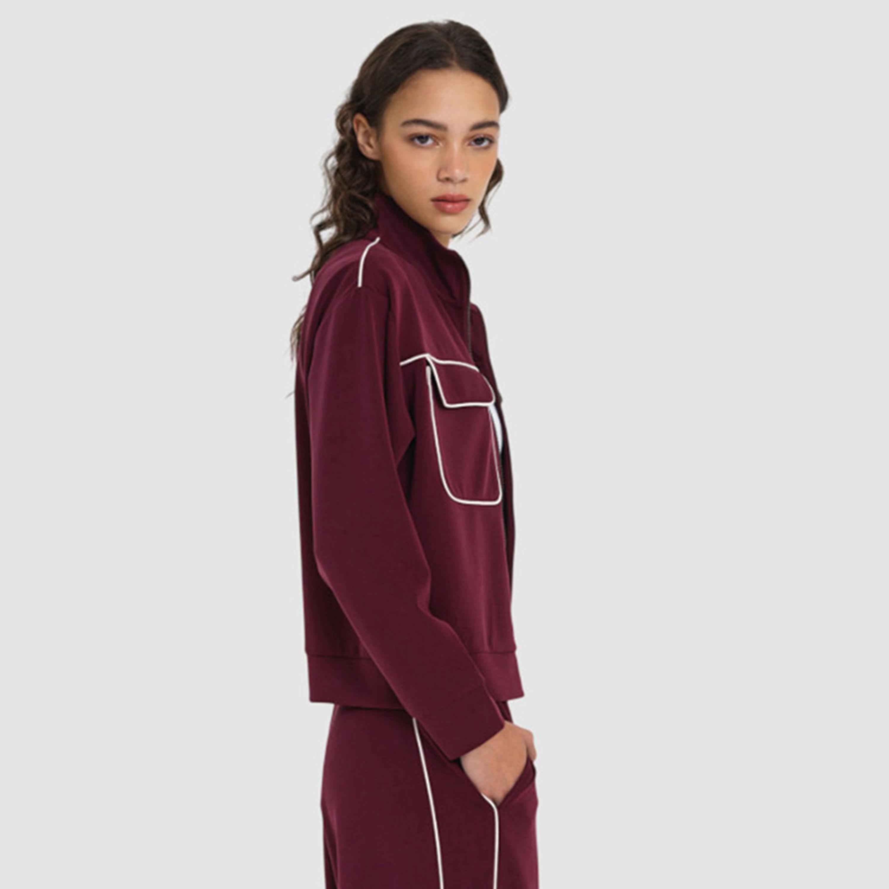 French Connection Red High Neck Women's Jacket-women-winterwear-coatsandjackets-jackets-image-4