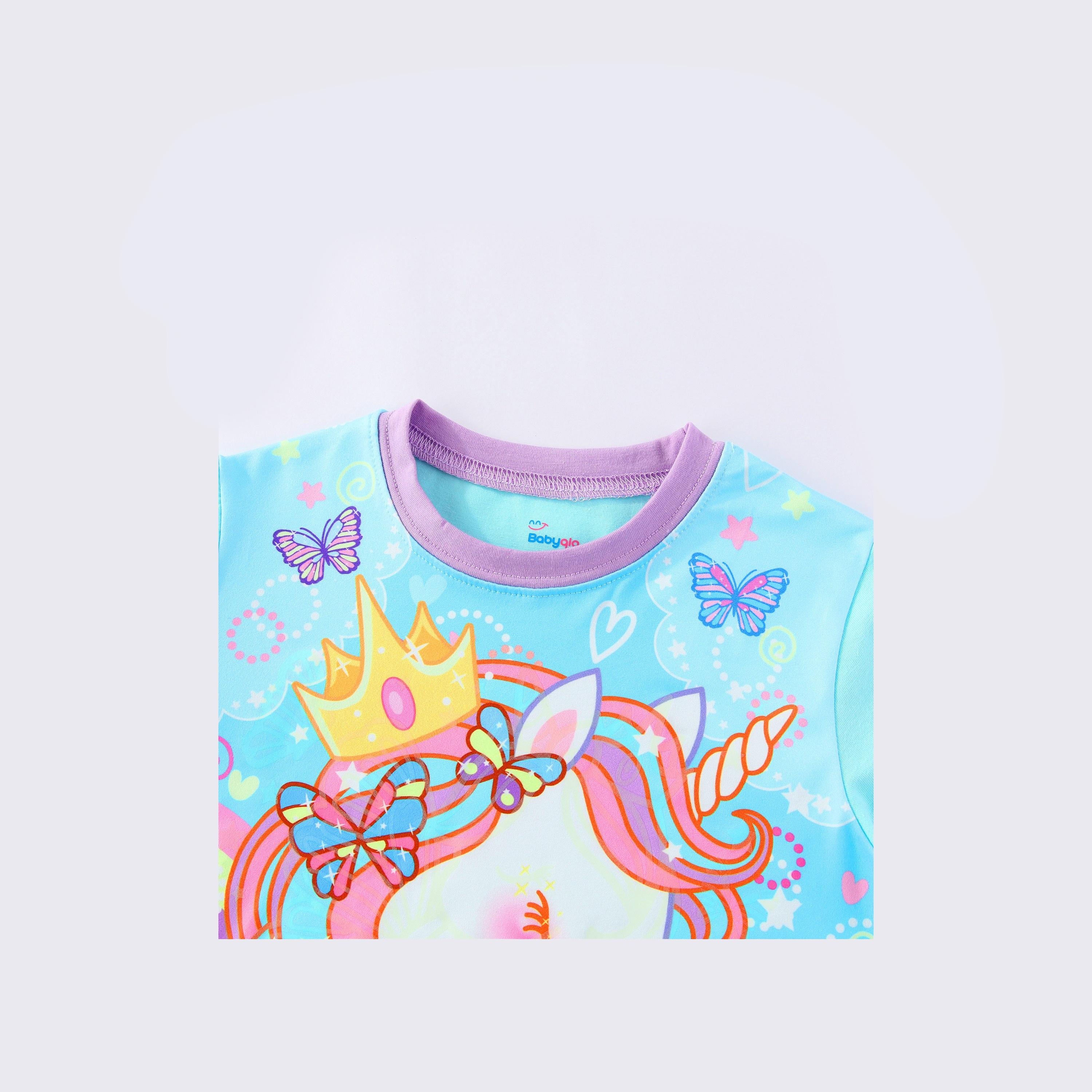 تي شيرت بطبعة فراشة يونيكورن ويتوهج في الظلام قطعتين مع بيجامة من بيبيكلو-girls-clothing-nightwear-image-11