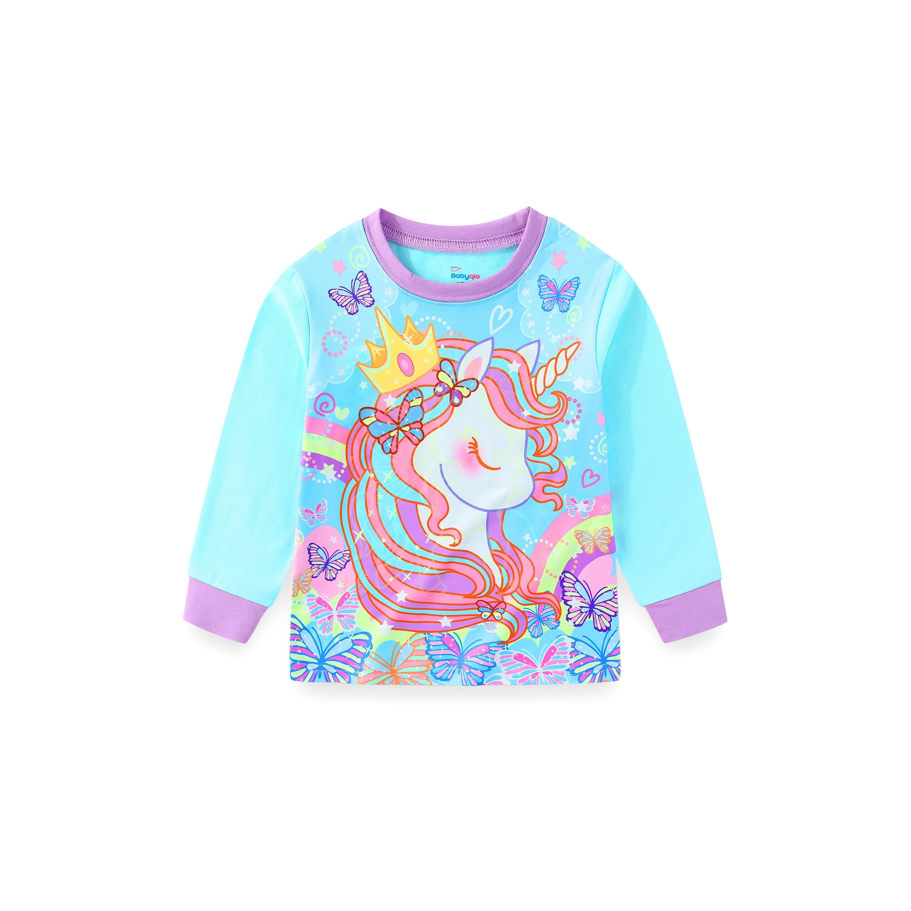 تي شيرت بطبعة فراشة يونيكورن ويتوهج في الظلام قطعتين مع بيجامة من بيبيكلو-girls-clothing-nightwear-image-6