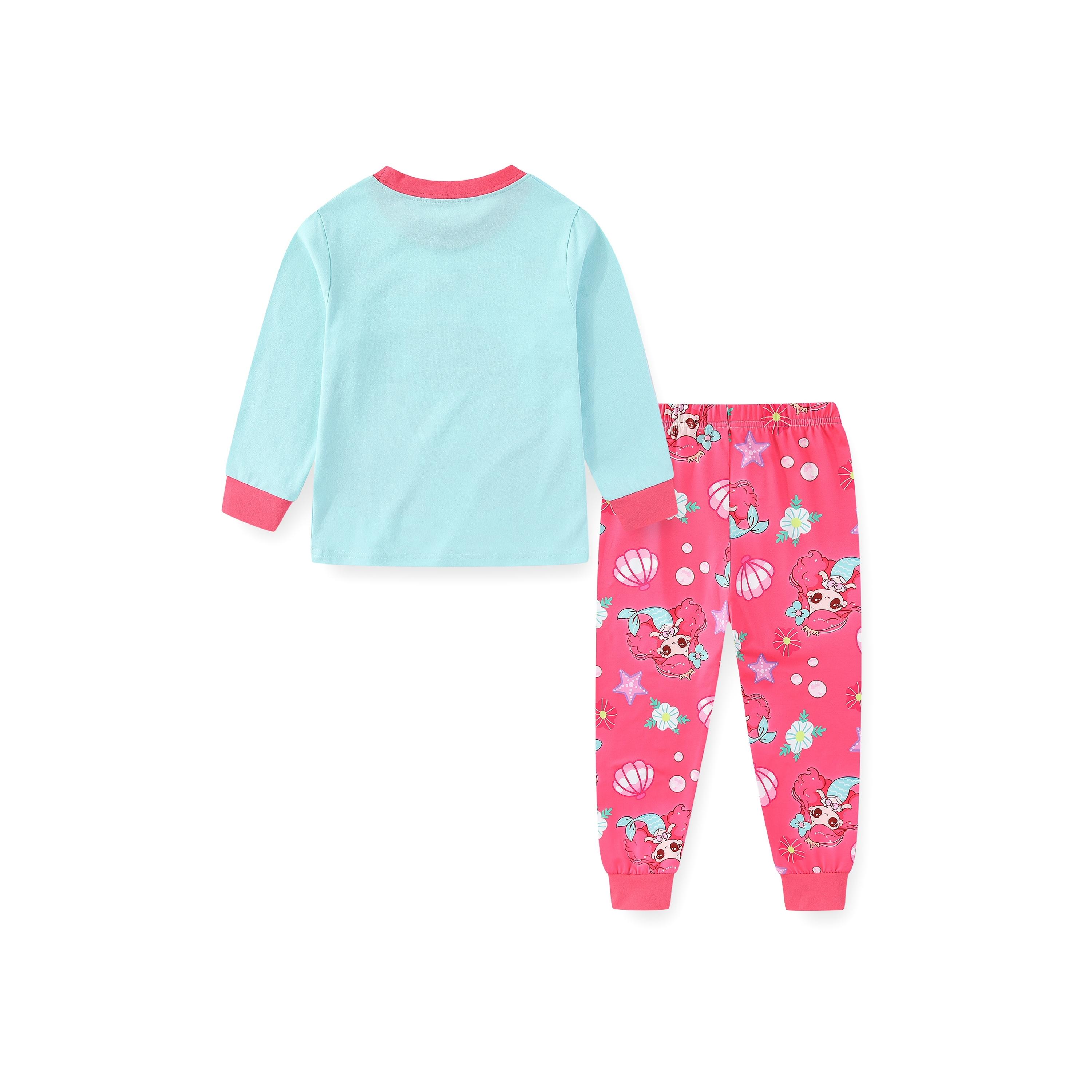 Babyqlo 2-Piece Princess Wonderland Printed Glow-in-the-Dark T-Shirt with Pyjama-girls-clothing-nightwear-image-4