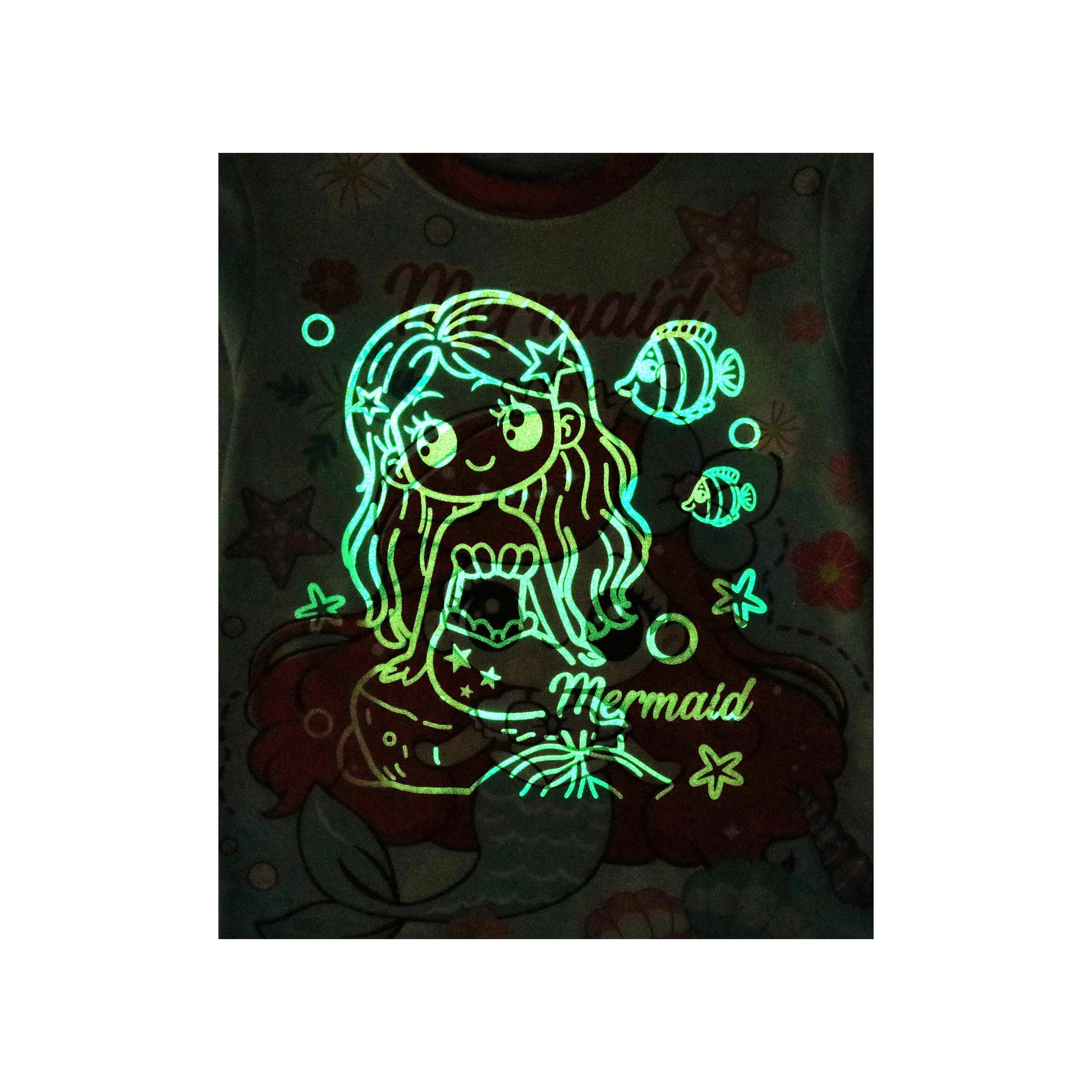 Babyqlo 2-Piece Princess Wonderland Printed Glow-in-the-Dark T-Shirt with Pyjama-girls-clothing-nightwear-image-5