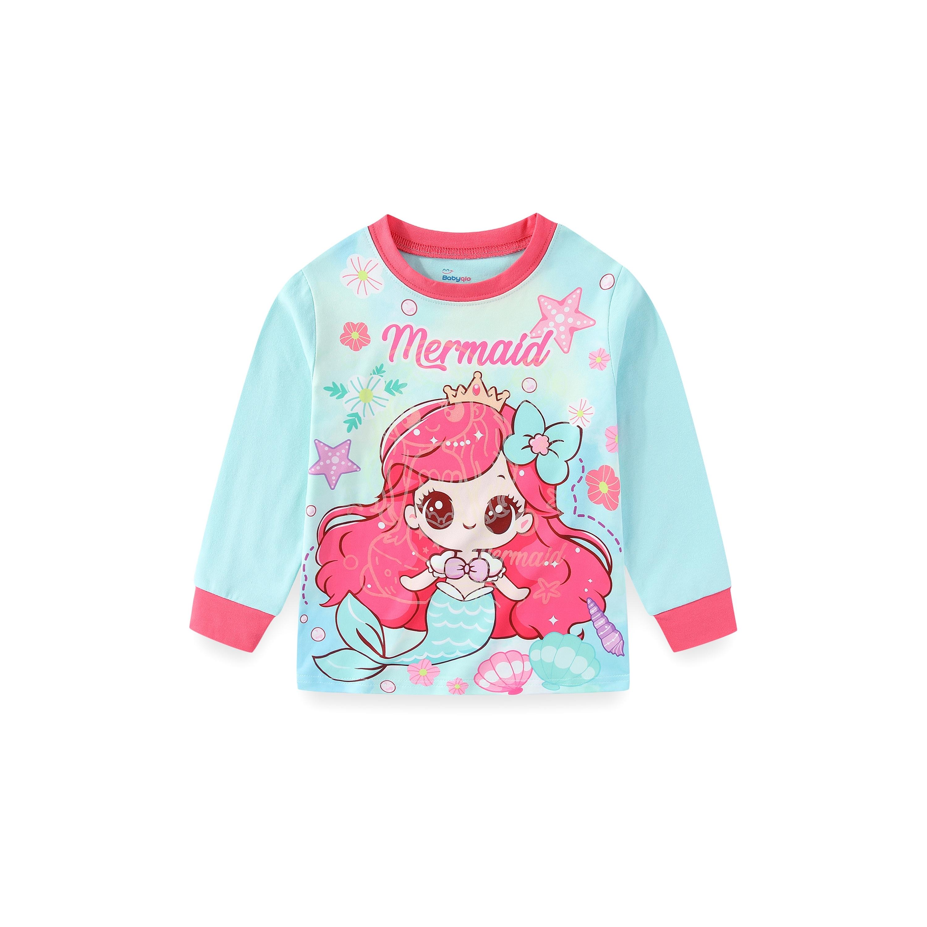 Babyqlo 2-Piece Princess Wonderland Printed Glow-in-the-Dark T-Shirt with Pyjama-girls-clothing-nightwear-image-6
