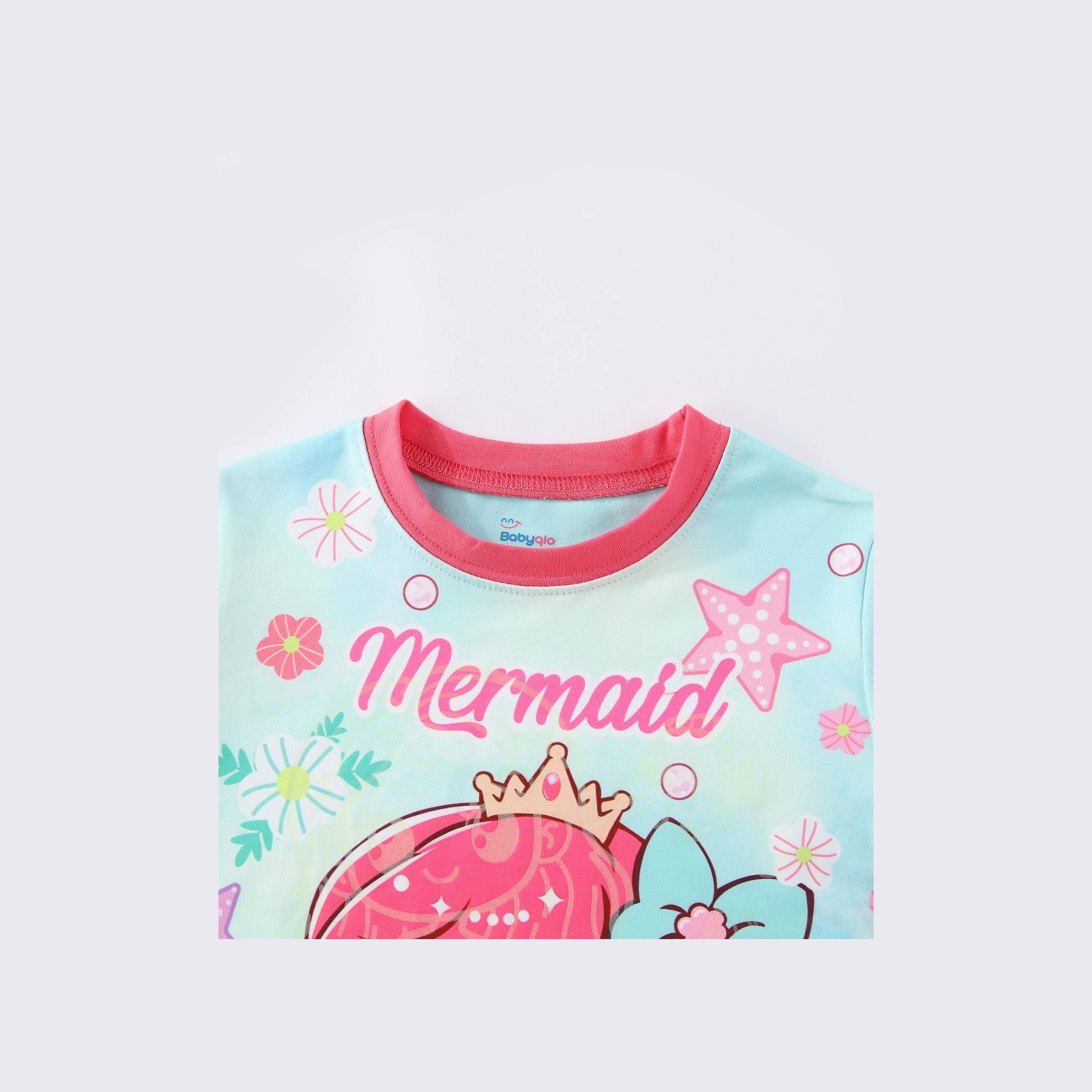 Babyqlo 2-Piece Princess Wonderland Printed Glow-in-the-Dark T-Shirt with Pyjama-girls-clothing-nightwear-image-7