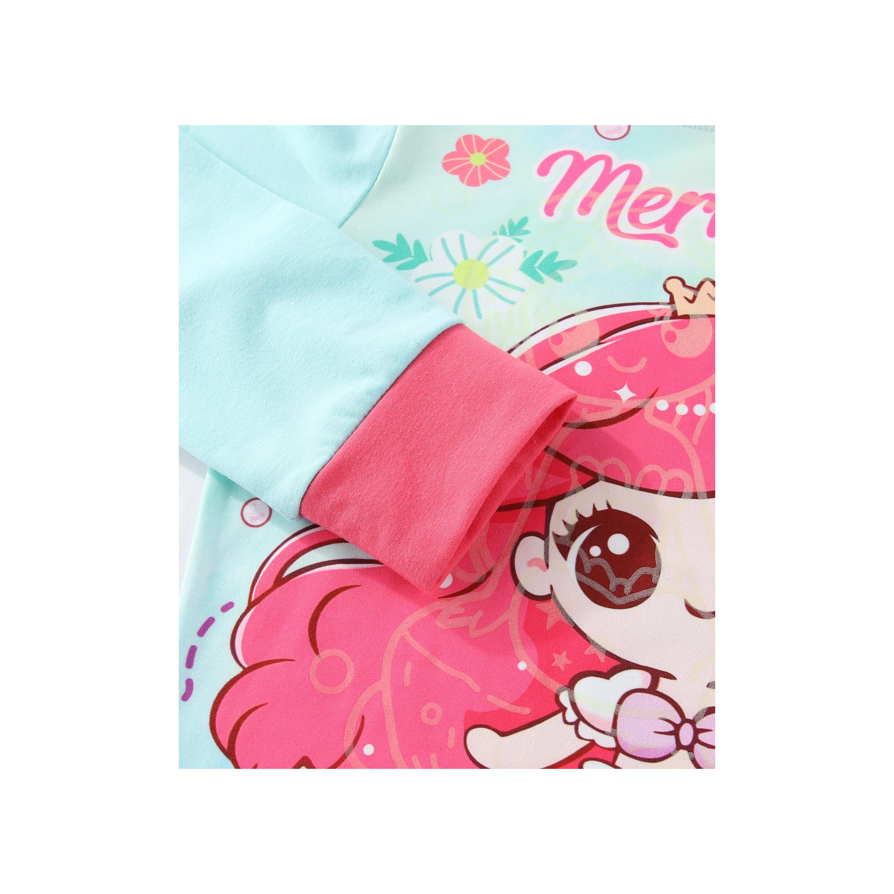 Babyqlo 2-Piece Princess Wonderland Printed Glow-in-the-Dark T-Shirt with Pyjama-girls-clothing-nightwear-image-9