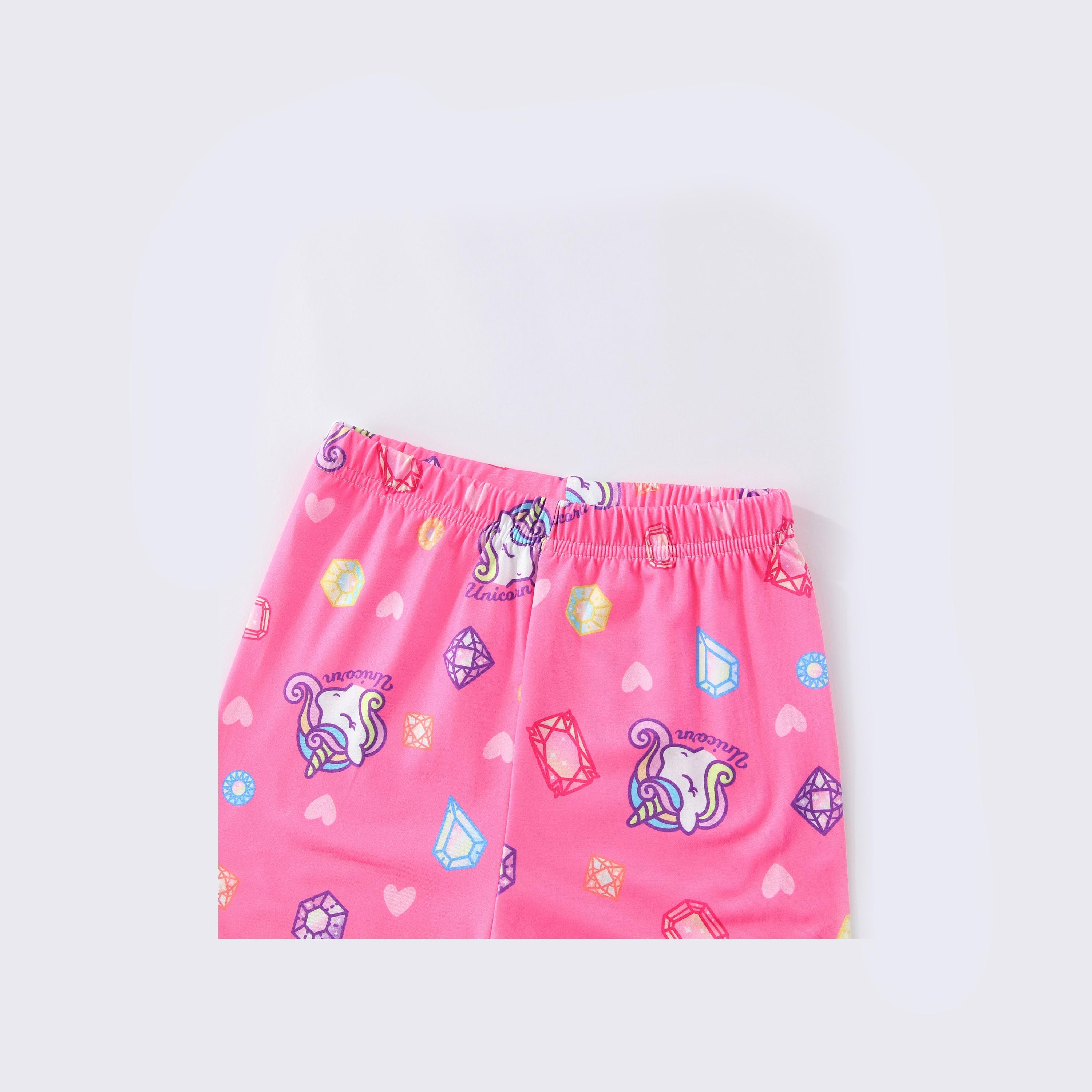 Babyqlo 2-Piece Starry Night Unicorn Printed Glow-in-the-Dark T-Shirt with Pyjama-baby-girls-clothing-nightwear-pyjamasets-image-12