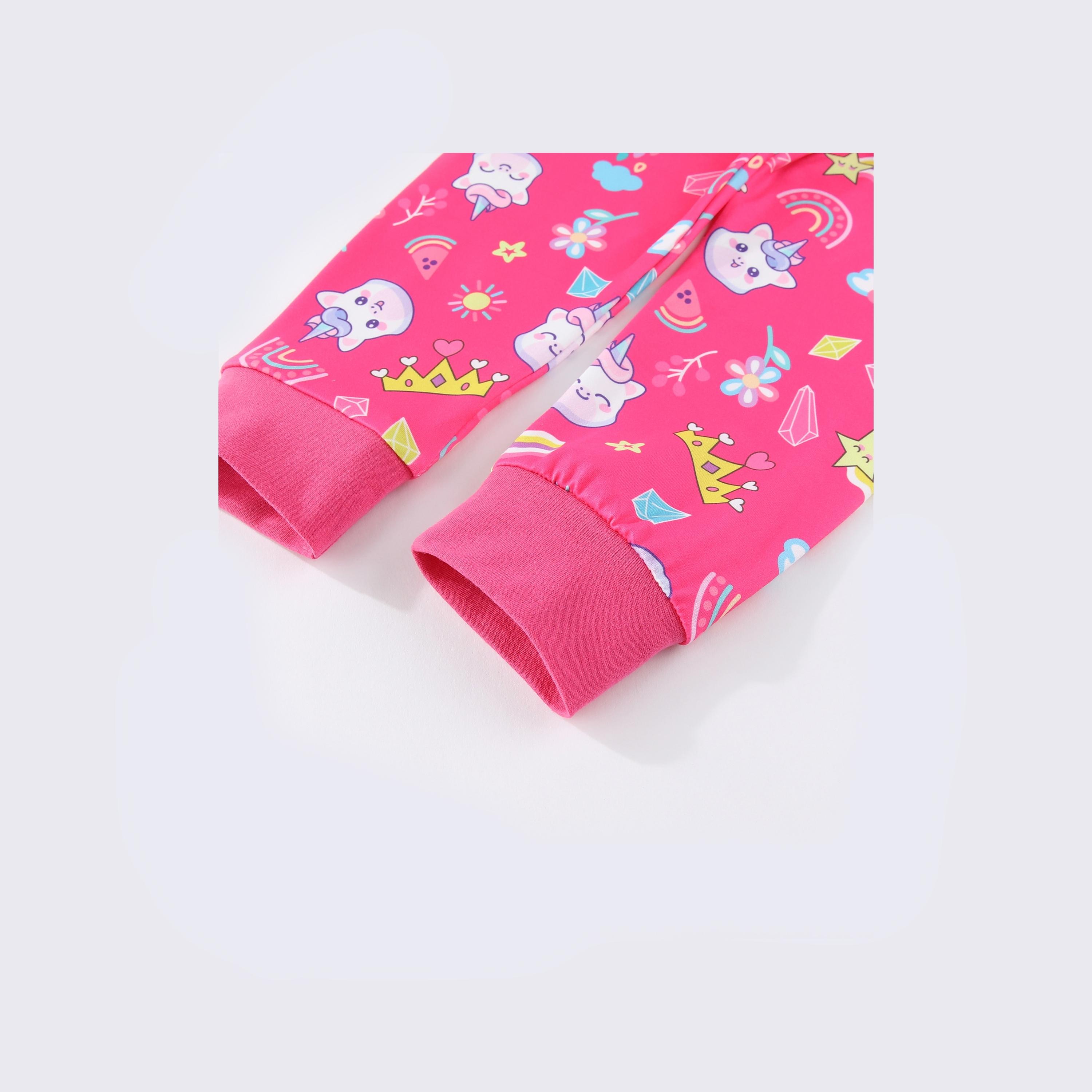 Babyqlo 2-Piece Rainbow Dreams Printed Glow-in-the-Dark T-Shirt with Pyjama-baby-girls-clothing-nightwear-pyjamasets-image-10