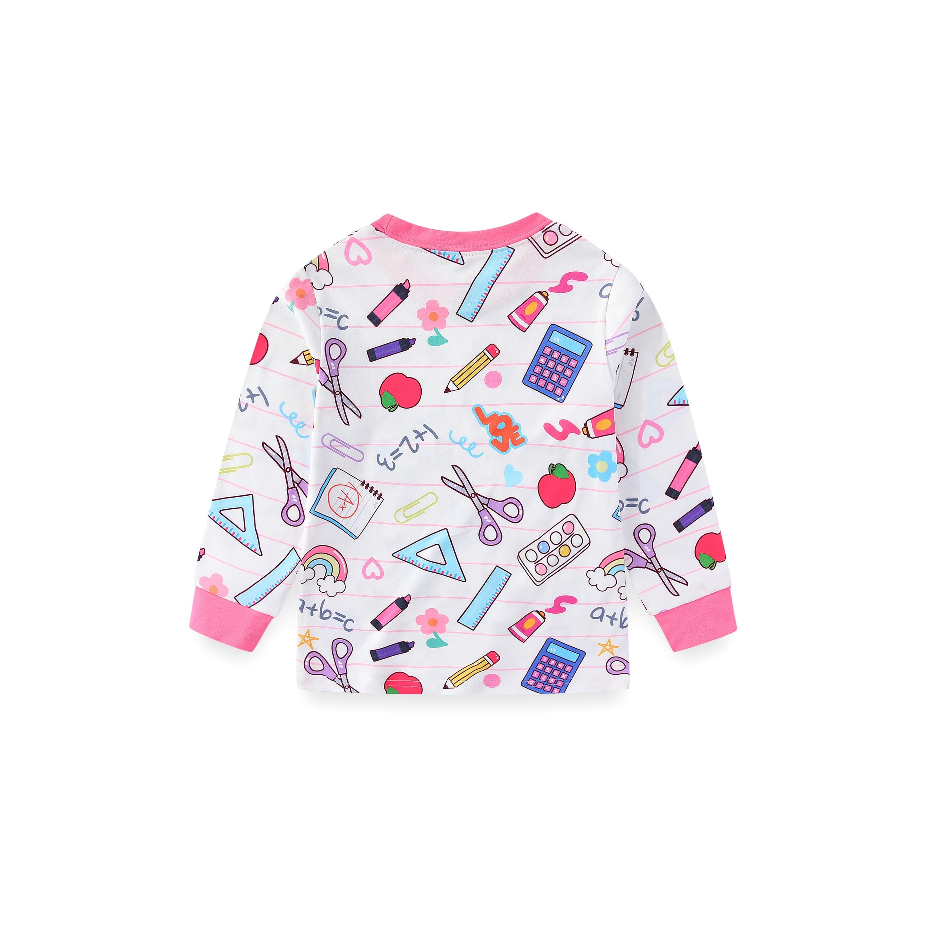 تي شيرت مطبوع ومتوهج في الظلام مكون من قطعتين مع بيجامة من بيبيكلو-girls-clothing-nightwear-image-11