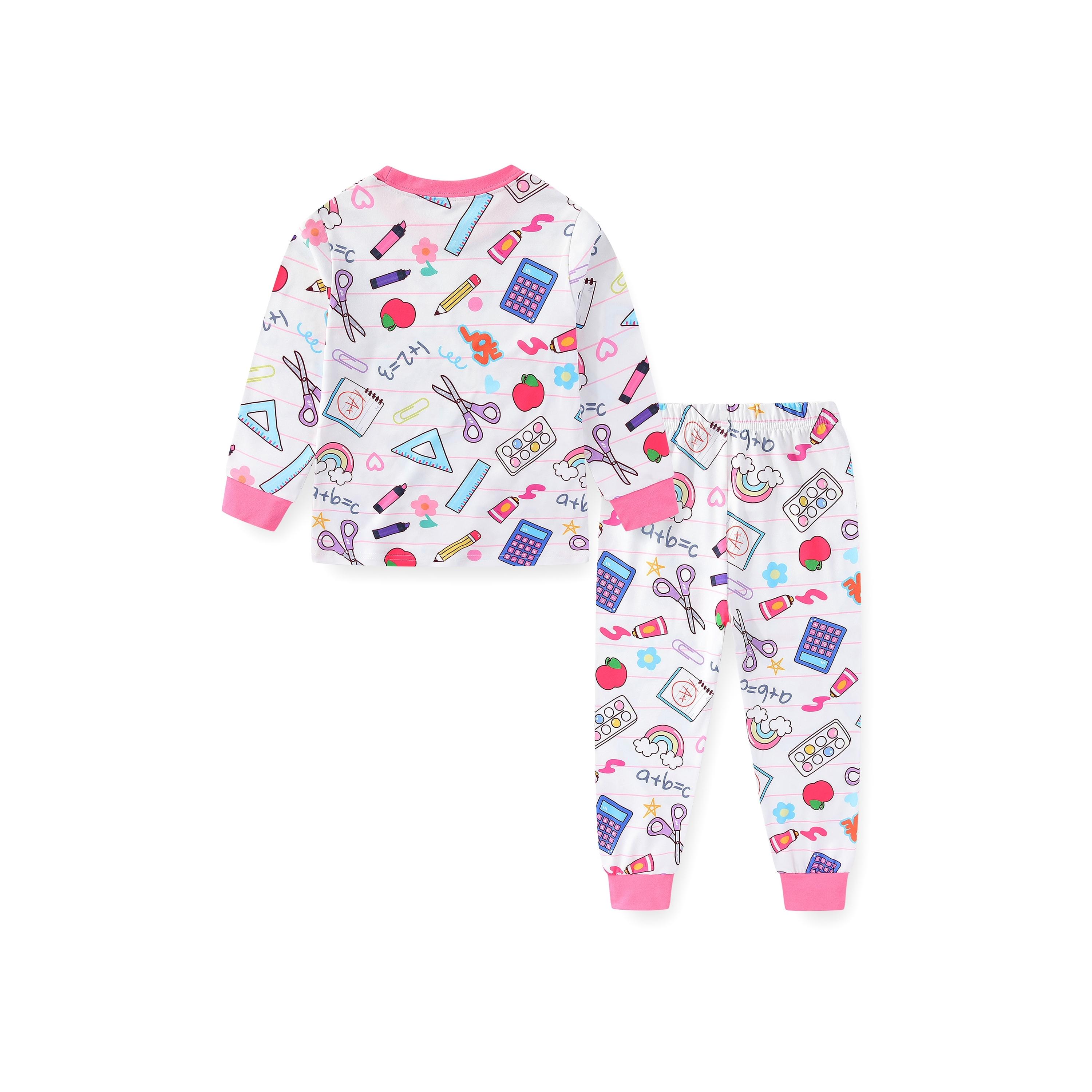تي شيرت مطبوع ومتوهج في الظلام مكون من قطعتين مع بيجامة من بيبيكلو-girls-clothing-nightwear-image-4