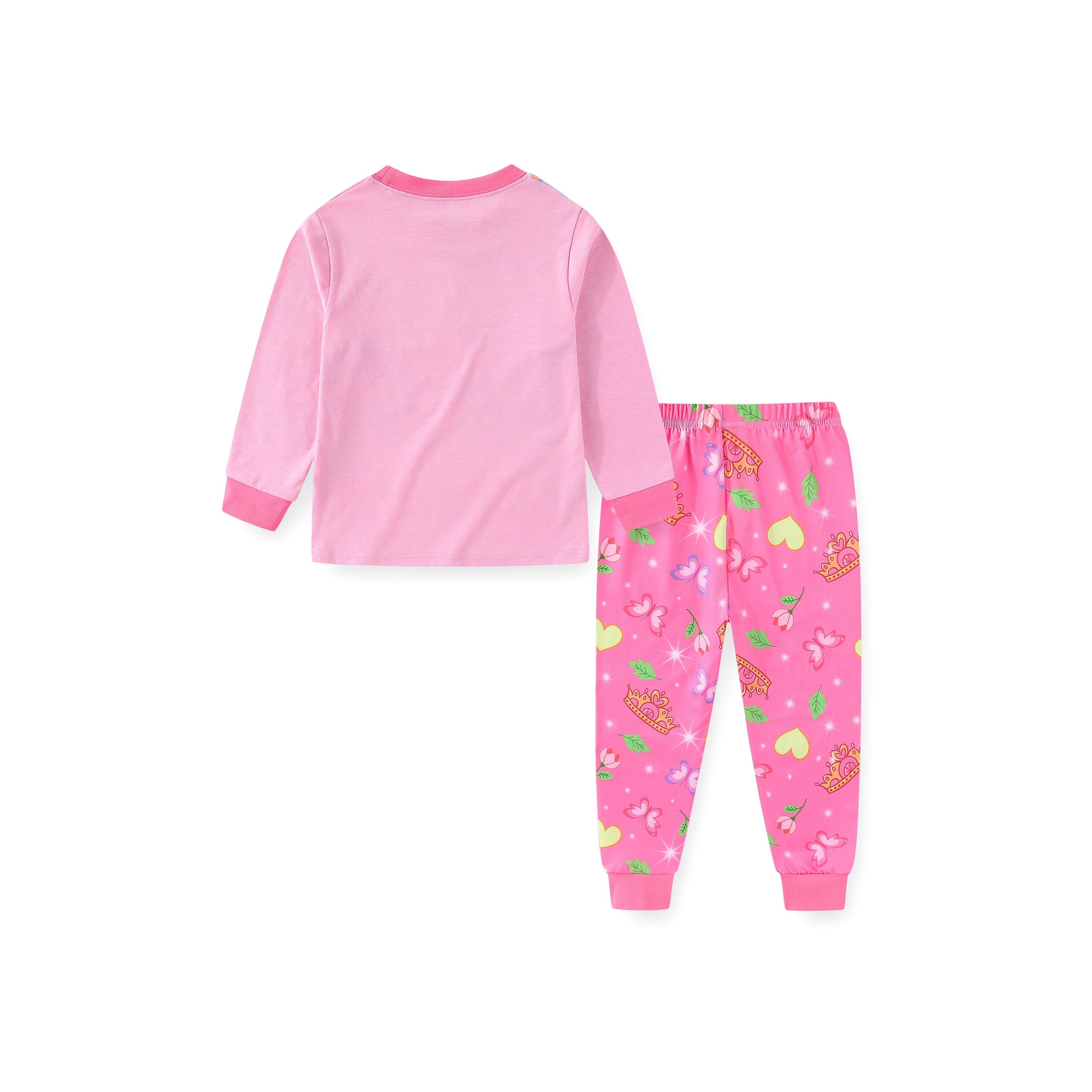 Babyqlo 2-Piece Royal Princess Printed Glow-in-the-Dark T-Shirt with Pyjama-girls-clothing-nightwear-image-5