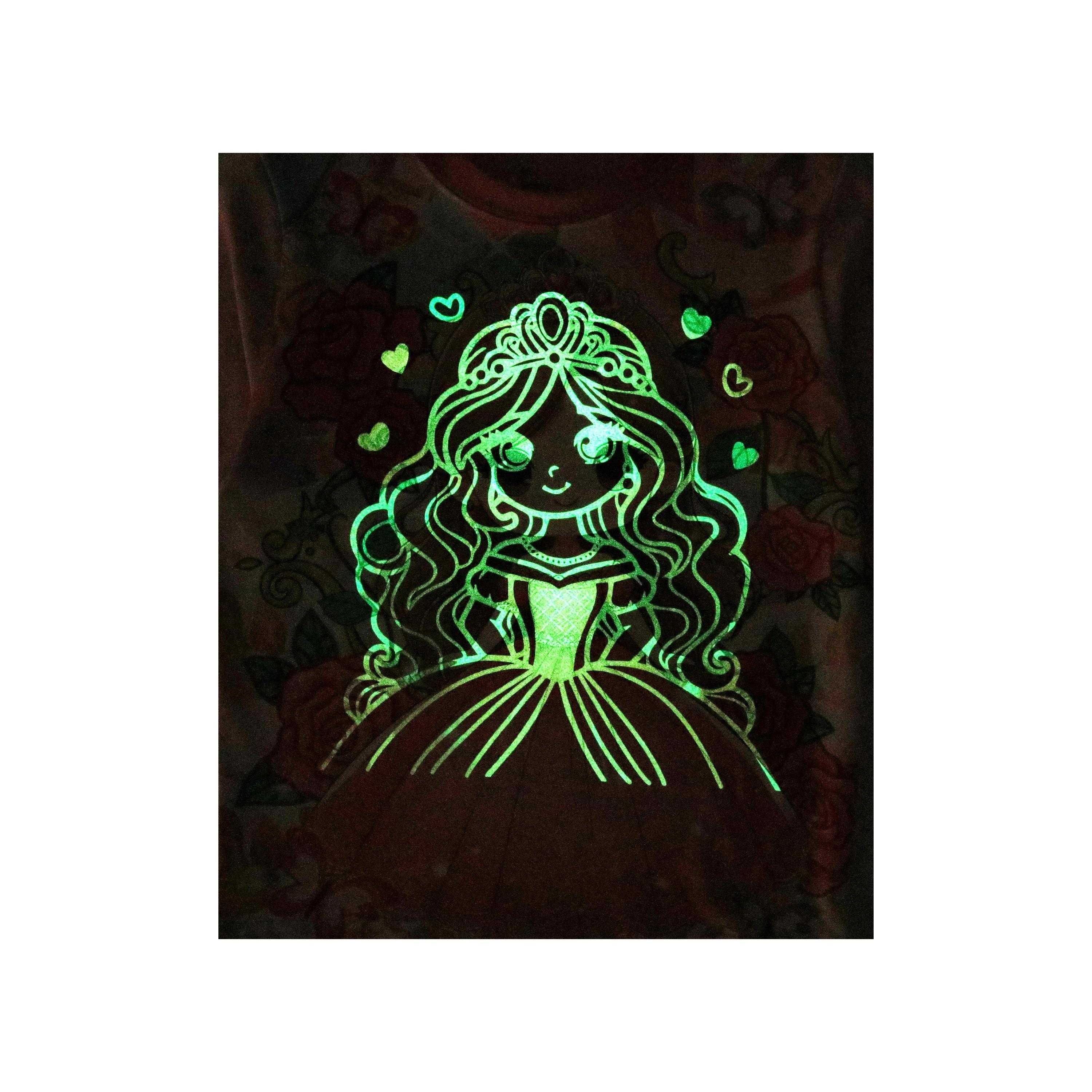 Babyqlo 2-Piece Royal Princess Printed Glow-in-the-Dark T-Shirt with Pyjama-girls-clothing-nightwear-image-6