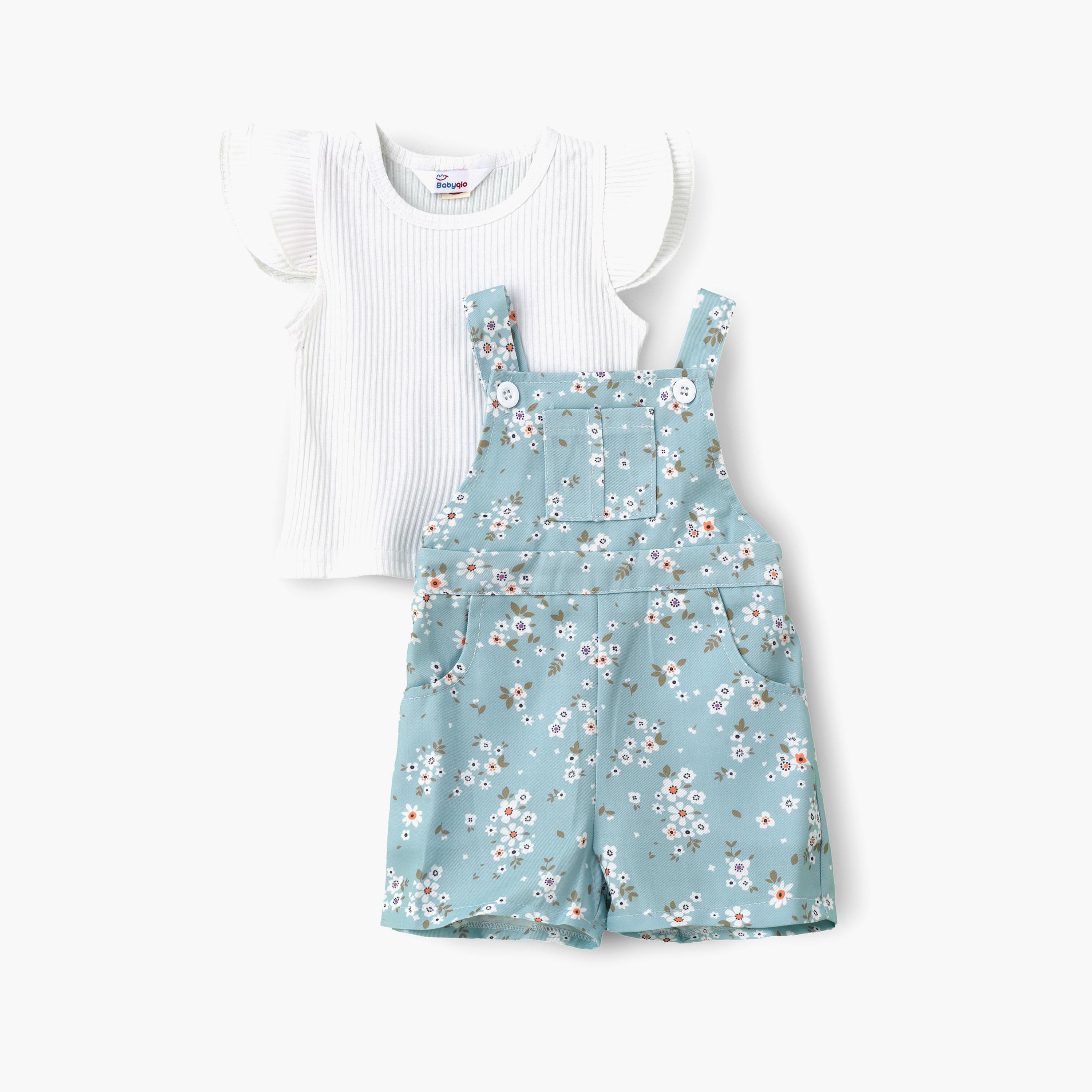 تي شيرت بدون أكمام بطبعة زهور جمبسوت مع عصابة رأس من بيبيكلو-baby-girls-clothing-setsandcoords-image-3