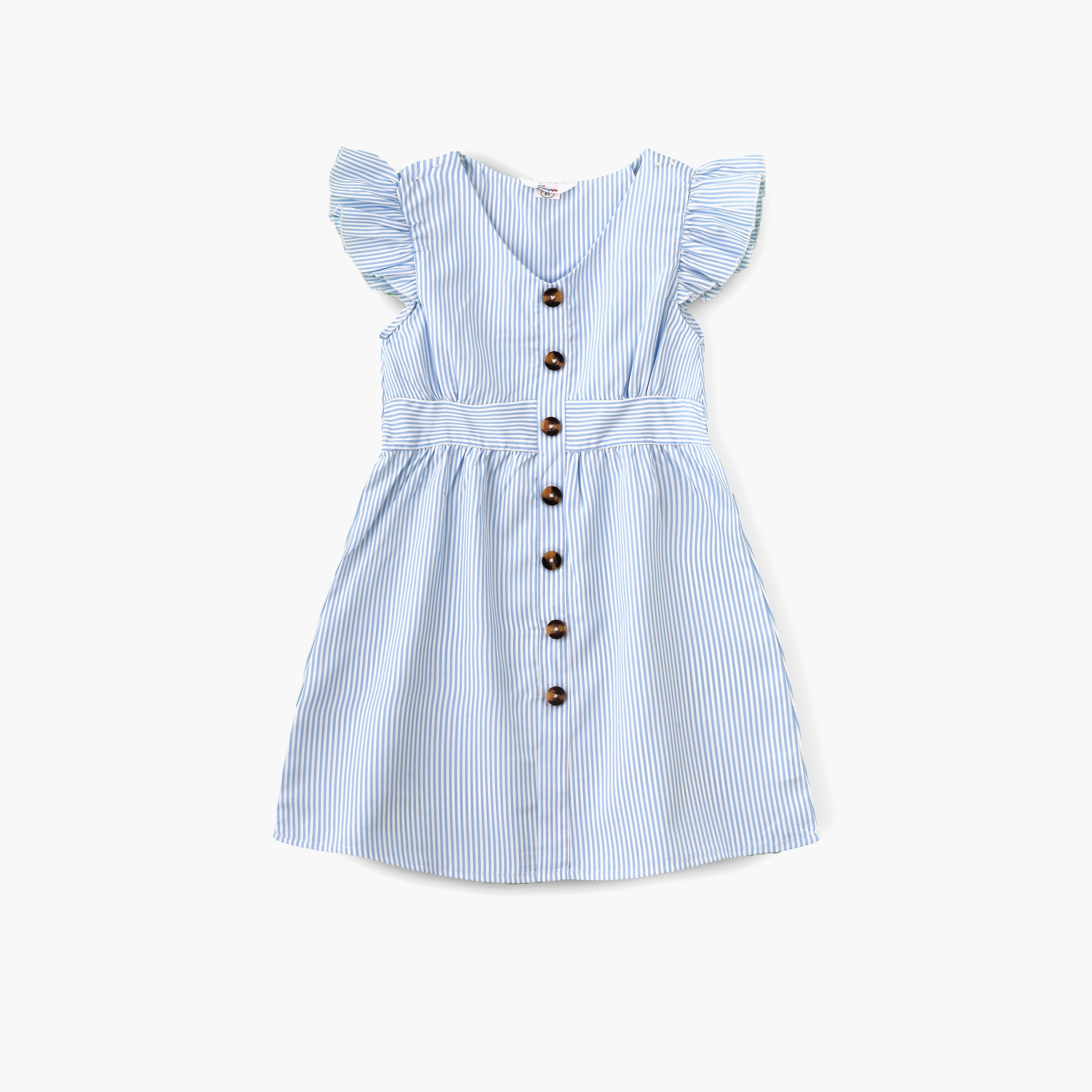 فستان مخطط بأكمام كاب من بيبيكلو-girls-clothing-dressesandjumpsuits-image-1