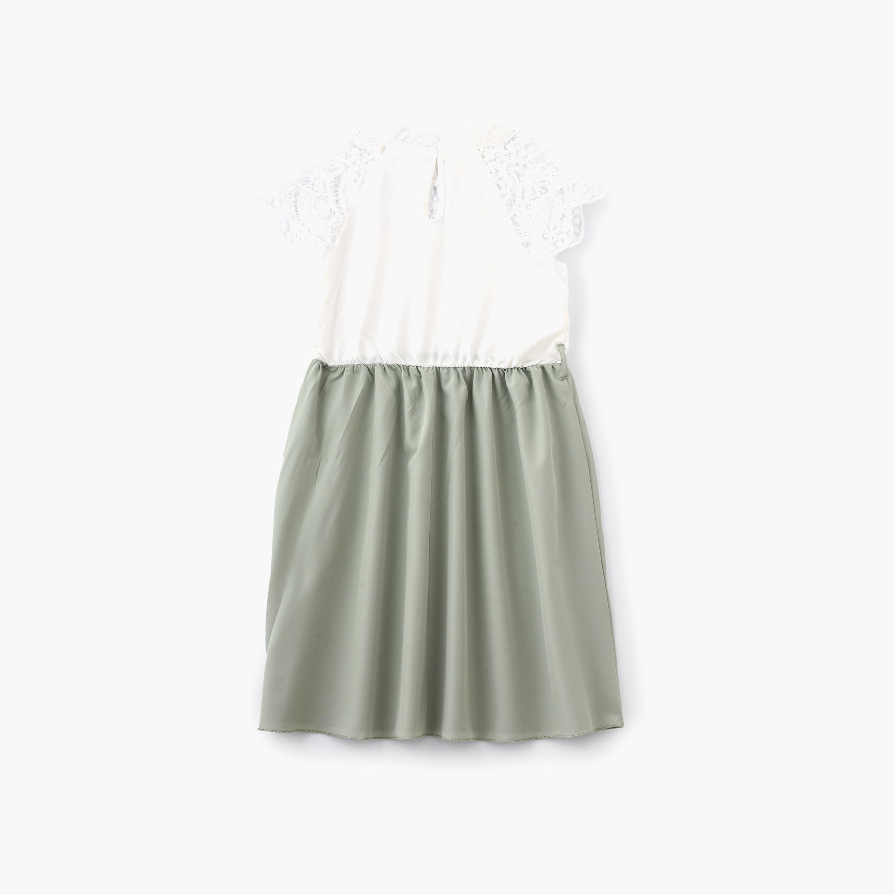Babyqlo Embroidered Cap Sleeves Dress-girls-clothing-dressesandjumpsuits-image-2
