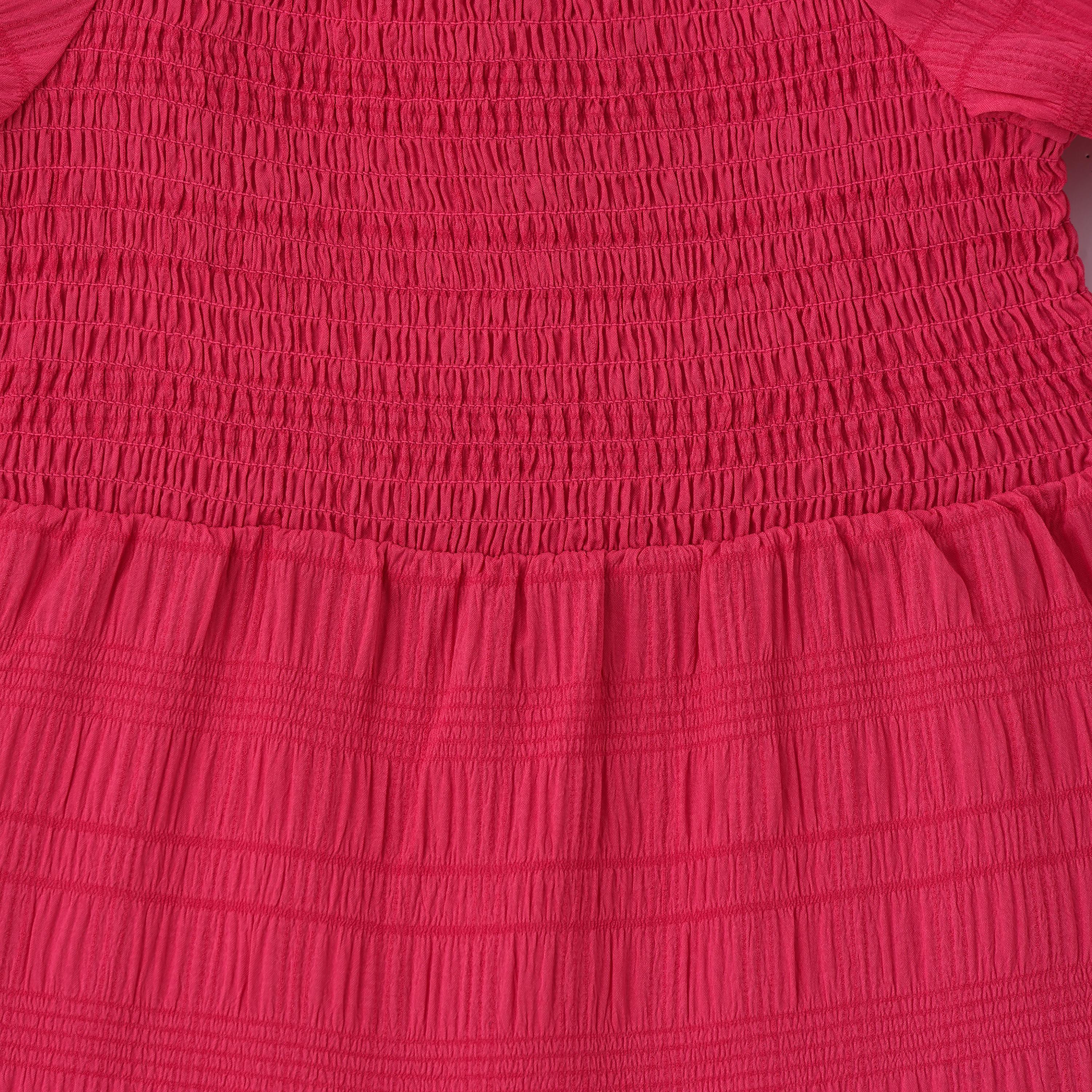 Babyqlo Solid Short Sleeves Dress-girls-clothing-dressesandjumpsuits-image-4
