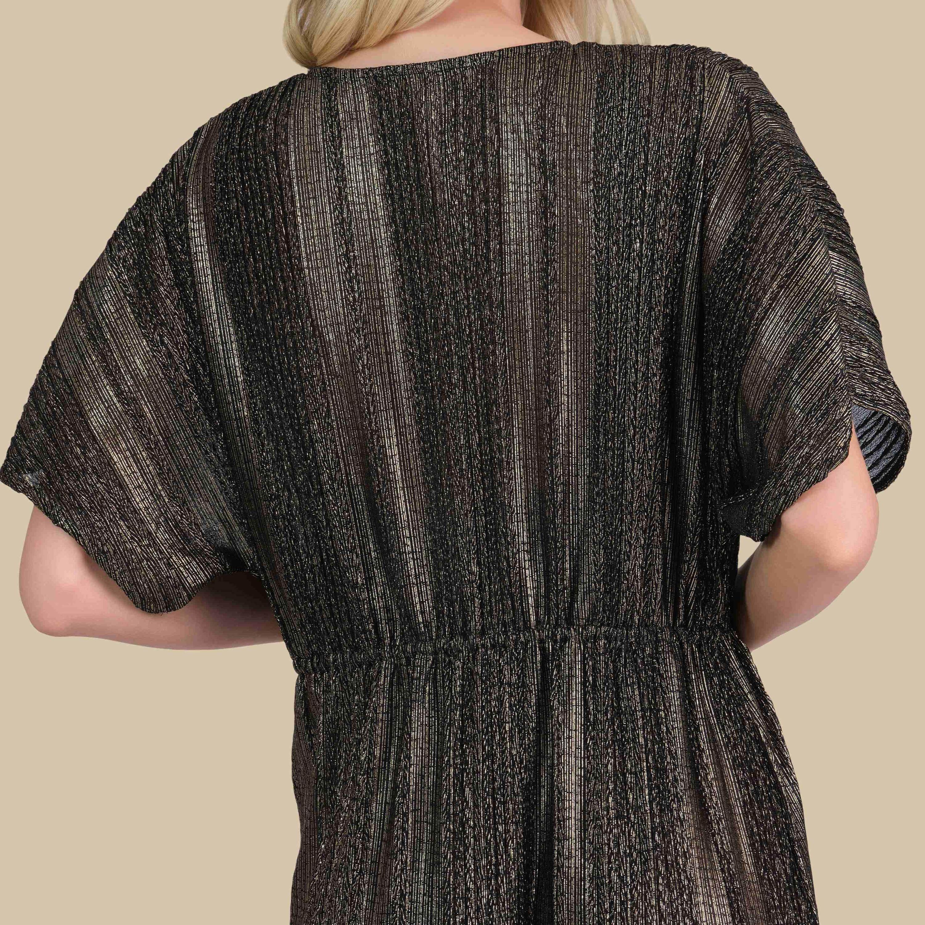روب نسائي لامع قصير الأكمام من إيسلا اند إيفي-women-clothing-nightwear-robes-image-2