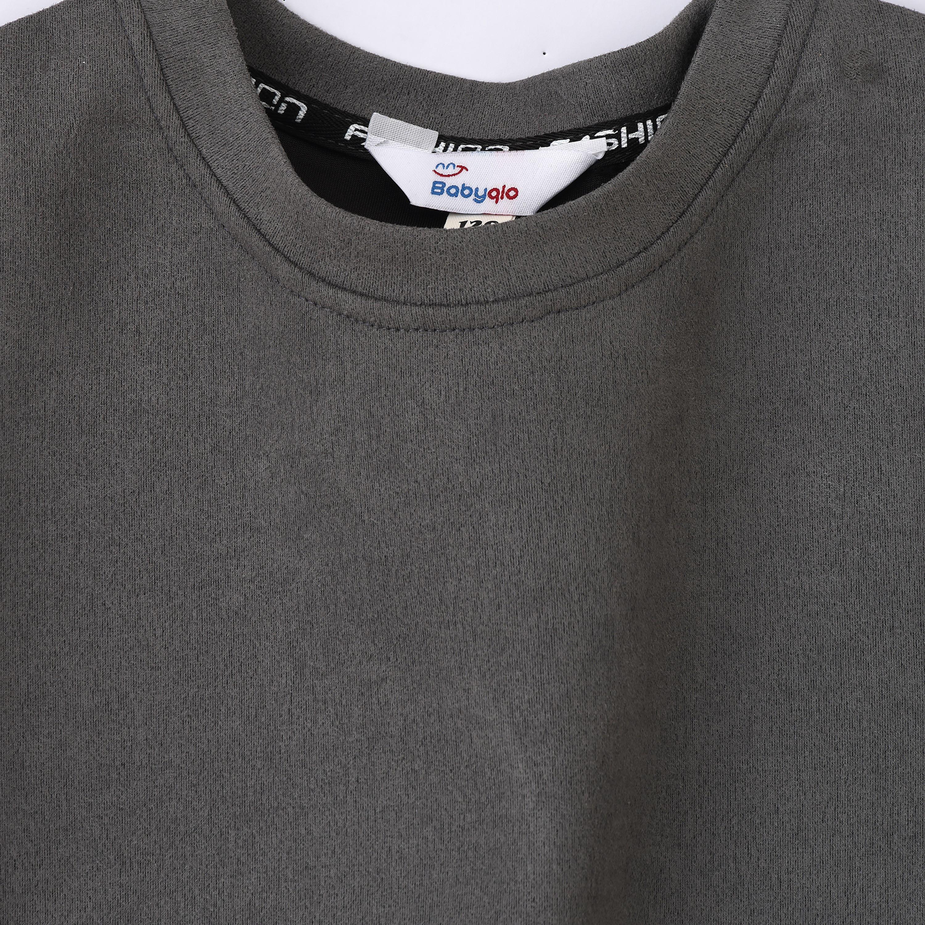 Babyqlo Solid Short Sleeves T-Shirt with Shorts-boys-clothing-setsandcoords-image-4