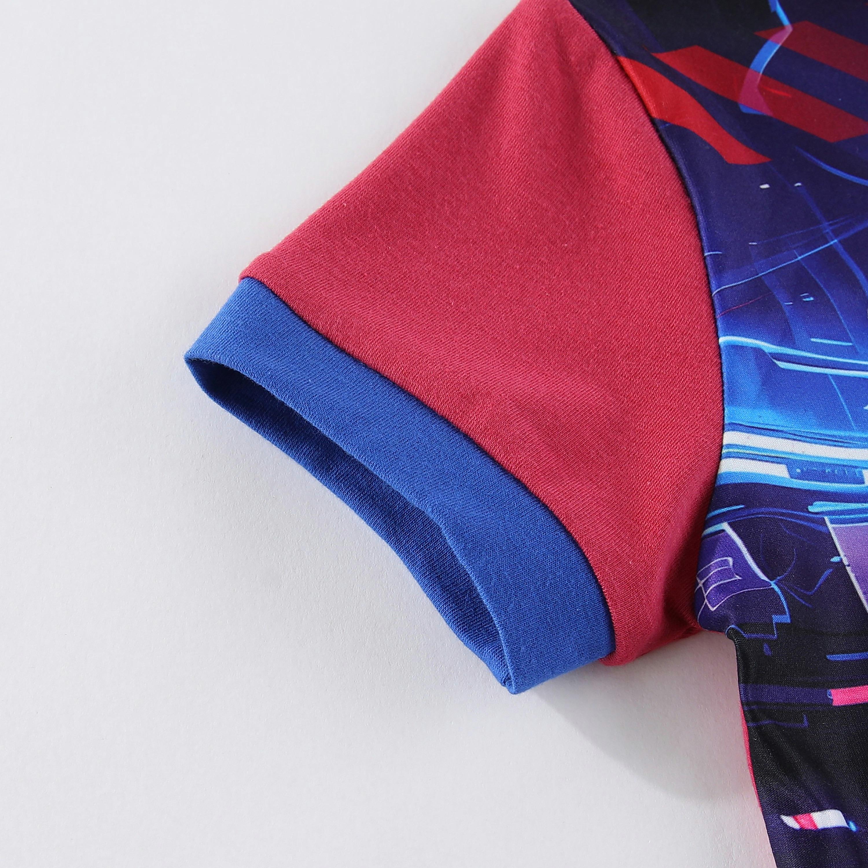 Babyqlo Glow Soccer Star in Action Printed Glow-in-the-Dark T-Shirt with Joggers-boys-clothing-nightwear-image-13