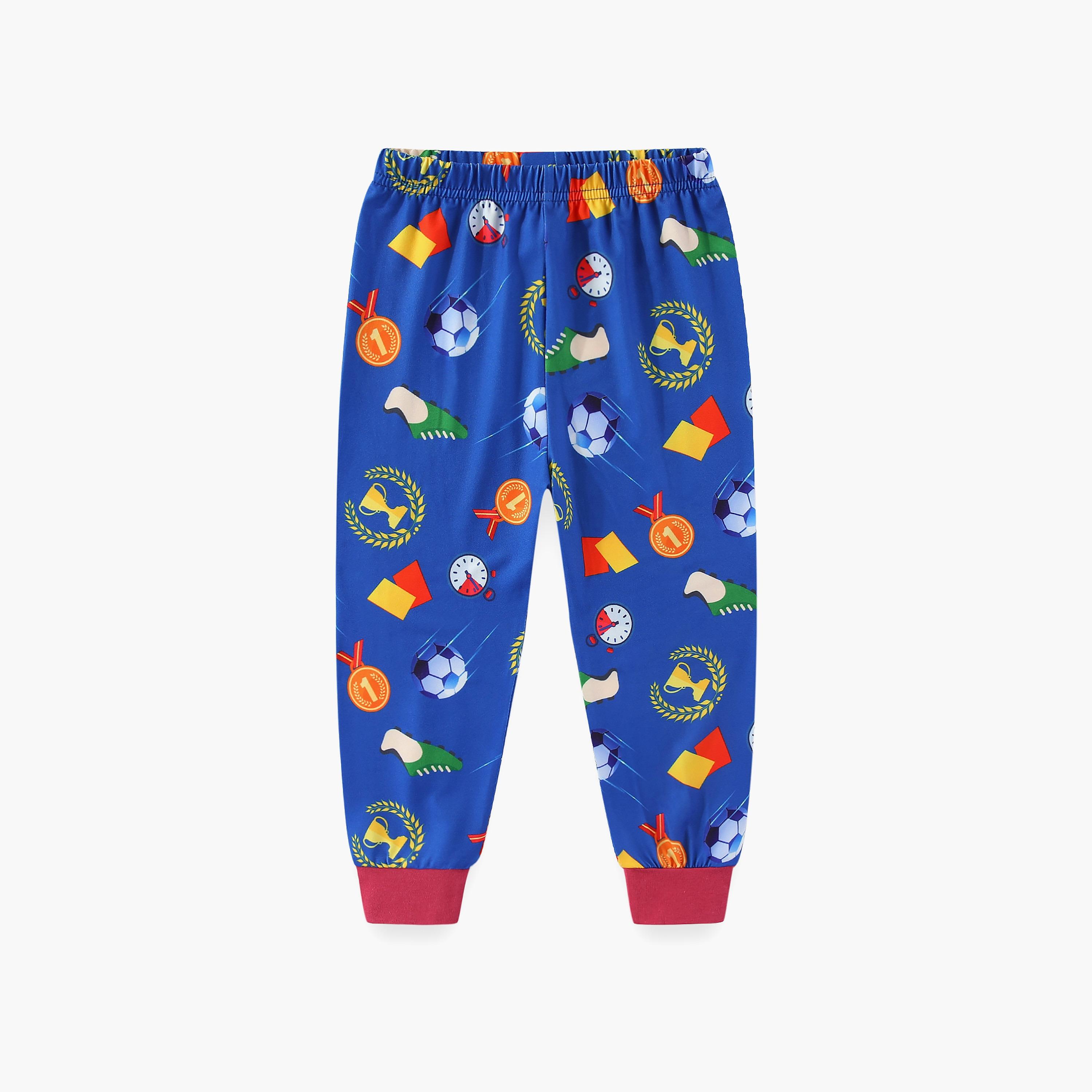 Babyqlo Glow Soccer Star in Action Printed Glow-in-the-Dark T-Shirt with Joggers-boys-clothing-nightwear-image-14