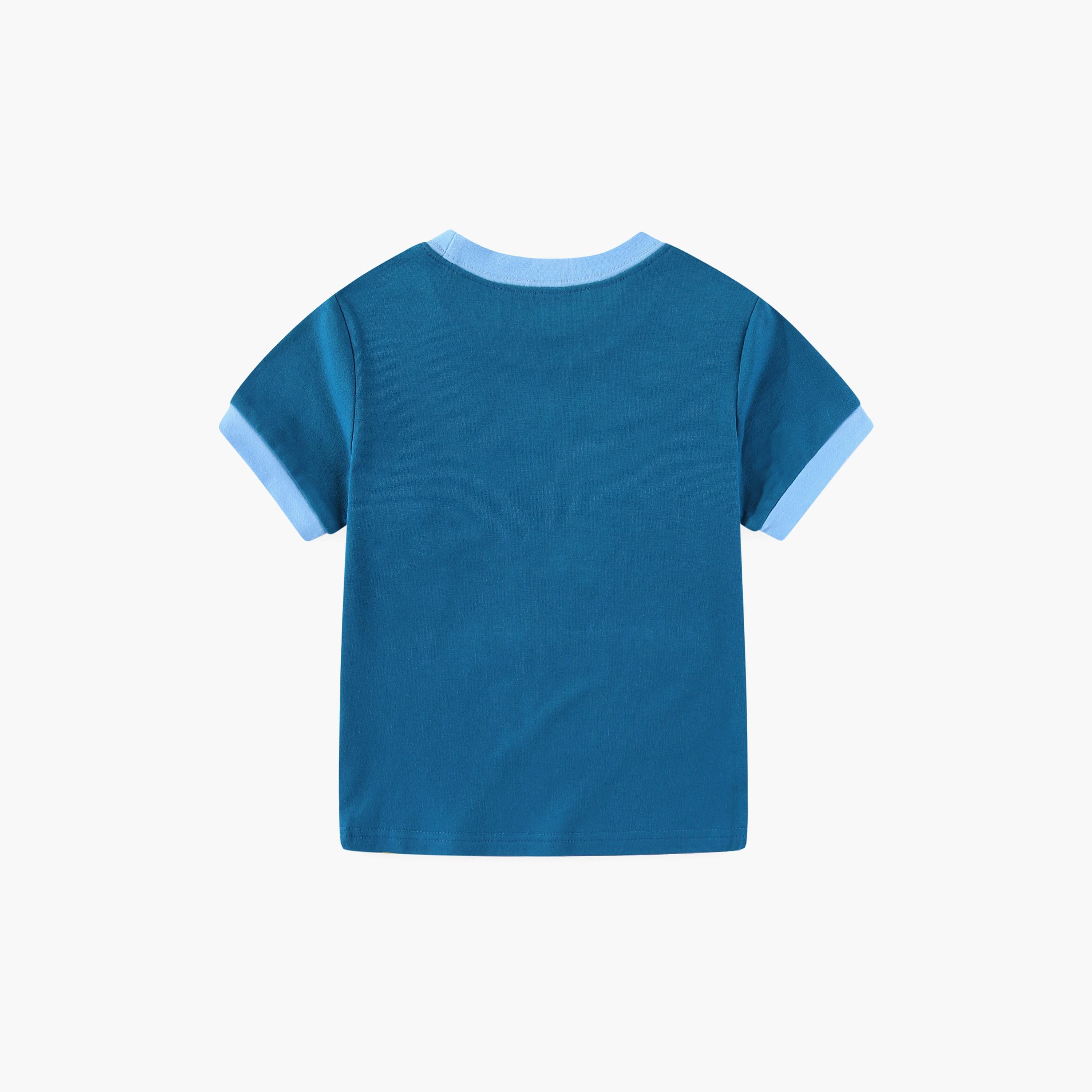 Babyqlo Space Ranger on Galaxy Quest Printed Glow-in-the-Dark T-Shirt with Joggers-boys-clothing-nightwear-image-13