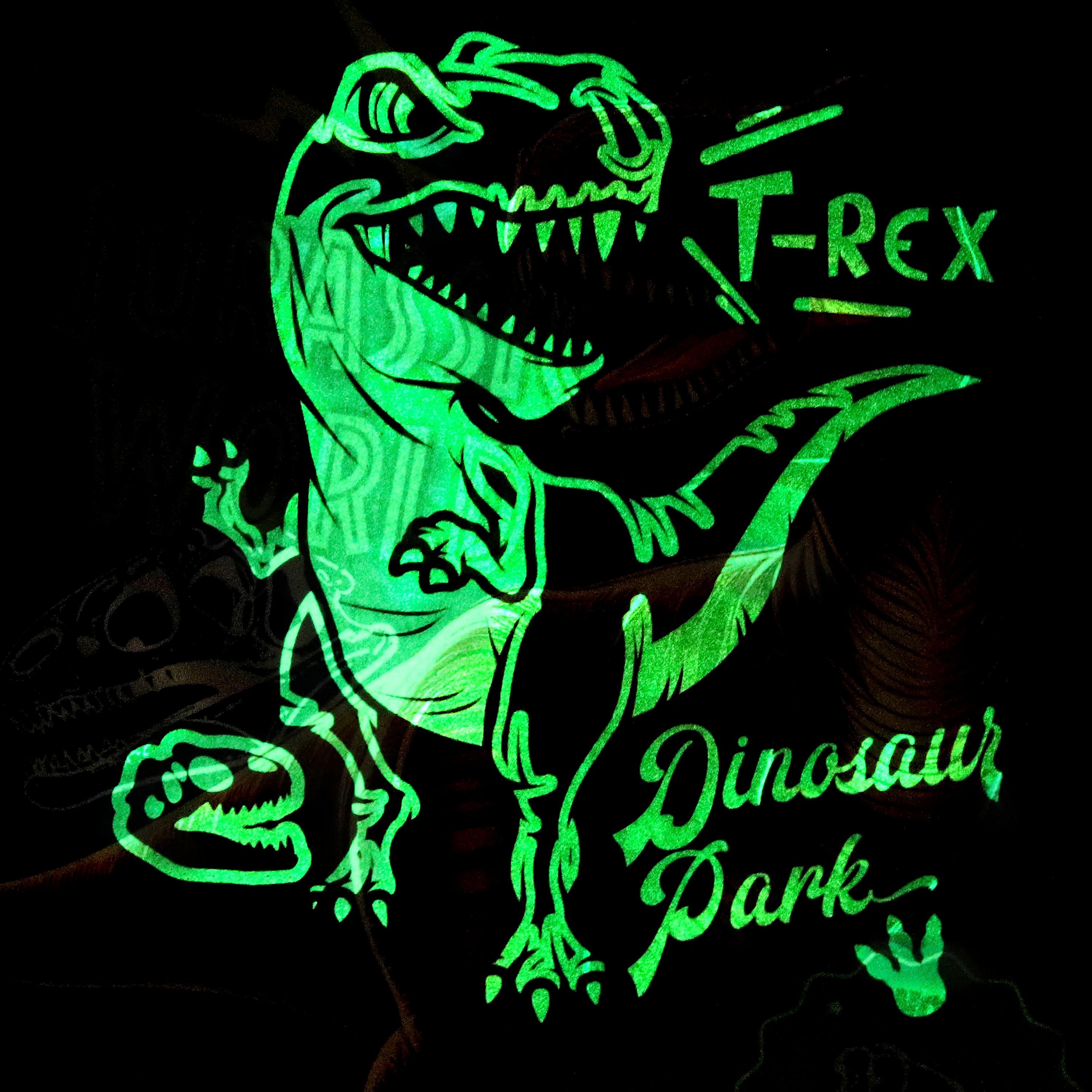 Babyqlo Jurassic T-Rex World Explorer Printed Glow-in-the-Dark T-Shirt with Joggers-boys-clothing-nightwear-image-5