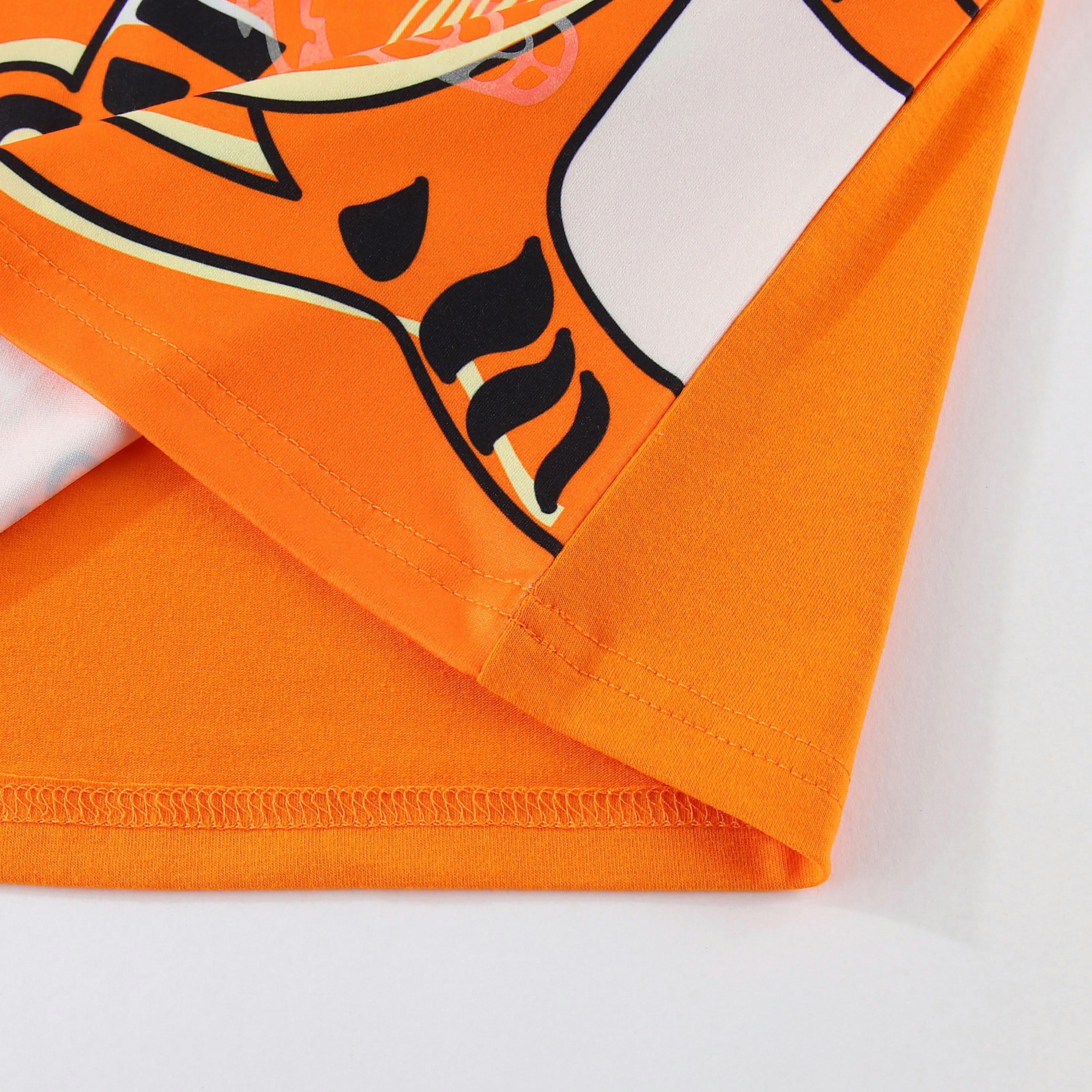 Babyqlo Roaring Tiger Jungle Adventure Printed Glow-in-the-Dark T-Shirt with Joggers-boys-clothing-nightwear-image-12
