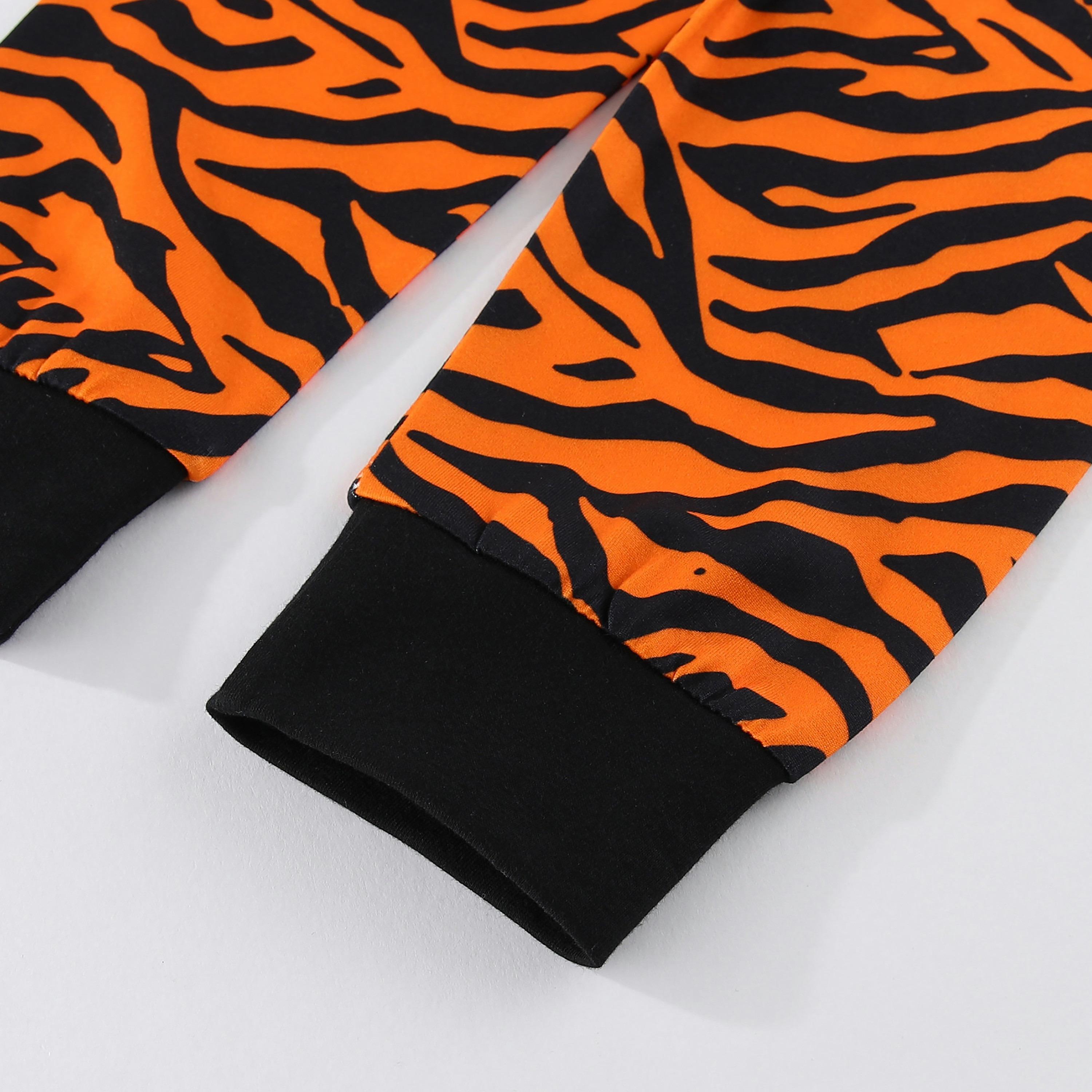 Babyqlo Roaring Tiger Jungle Adventure Printed Glow-in-the-Dark T-Shirt with Joggers-boys-clothing-nightwear-image-2