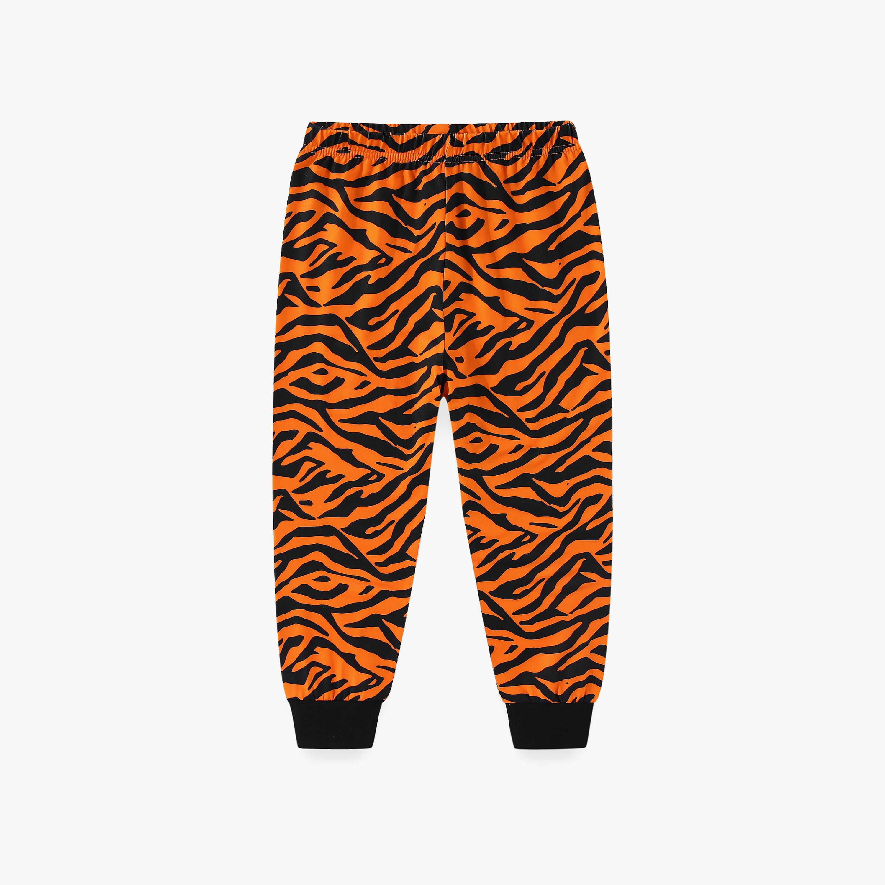 Babyqlo Roaring Tiger Jungle Adventure Printed Glow-in-the-Dark T-Shirt with Joggers-boys-clothing-nightwear-image-9