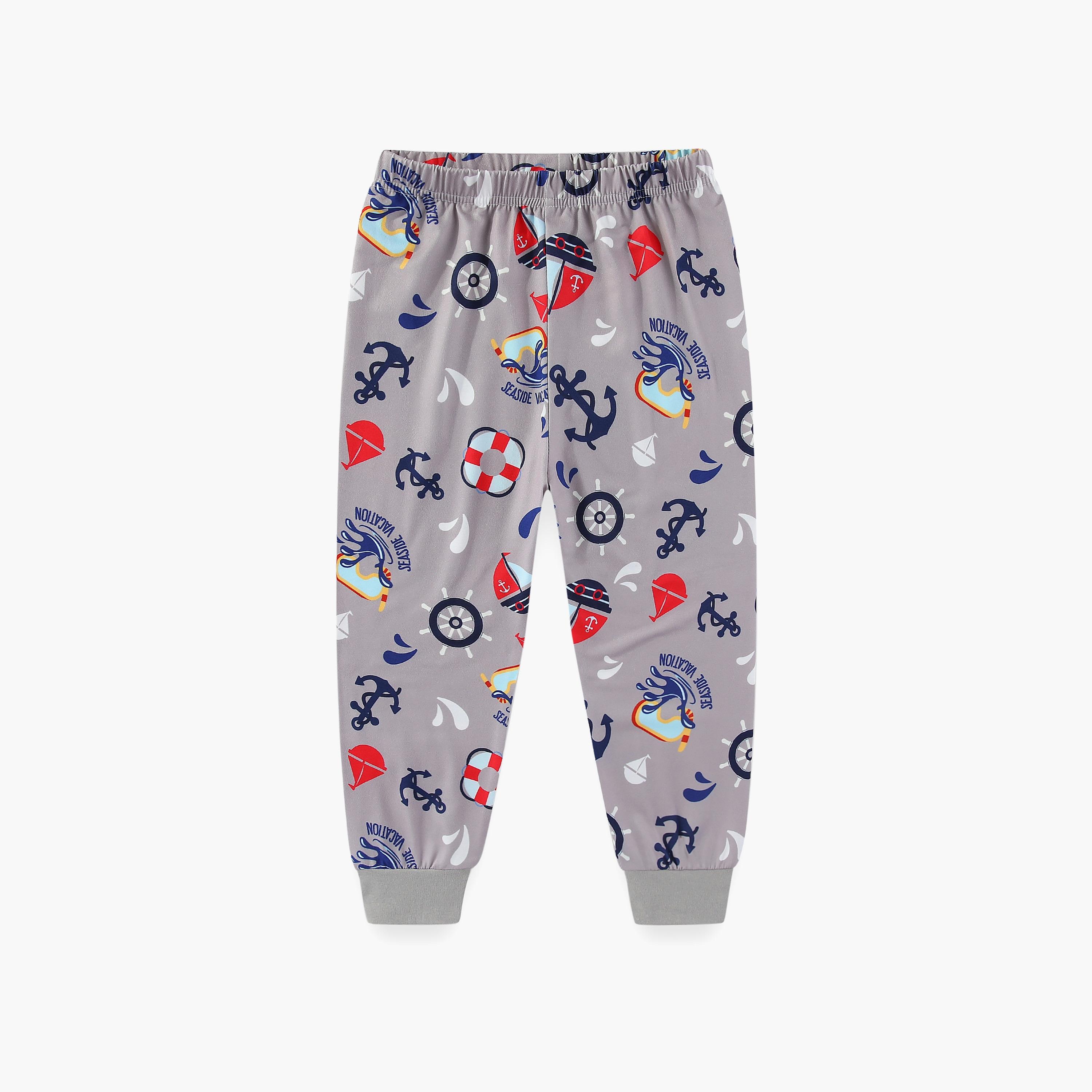 Babyqlo Snorkel Raccoon Ocean Dive Fun Printed Glow-in-the-Dark T-Shirt with Joggers-boys-clothing-nightwear-image-8