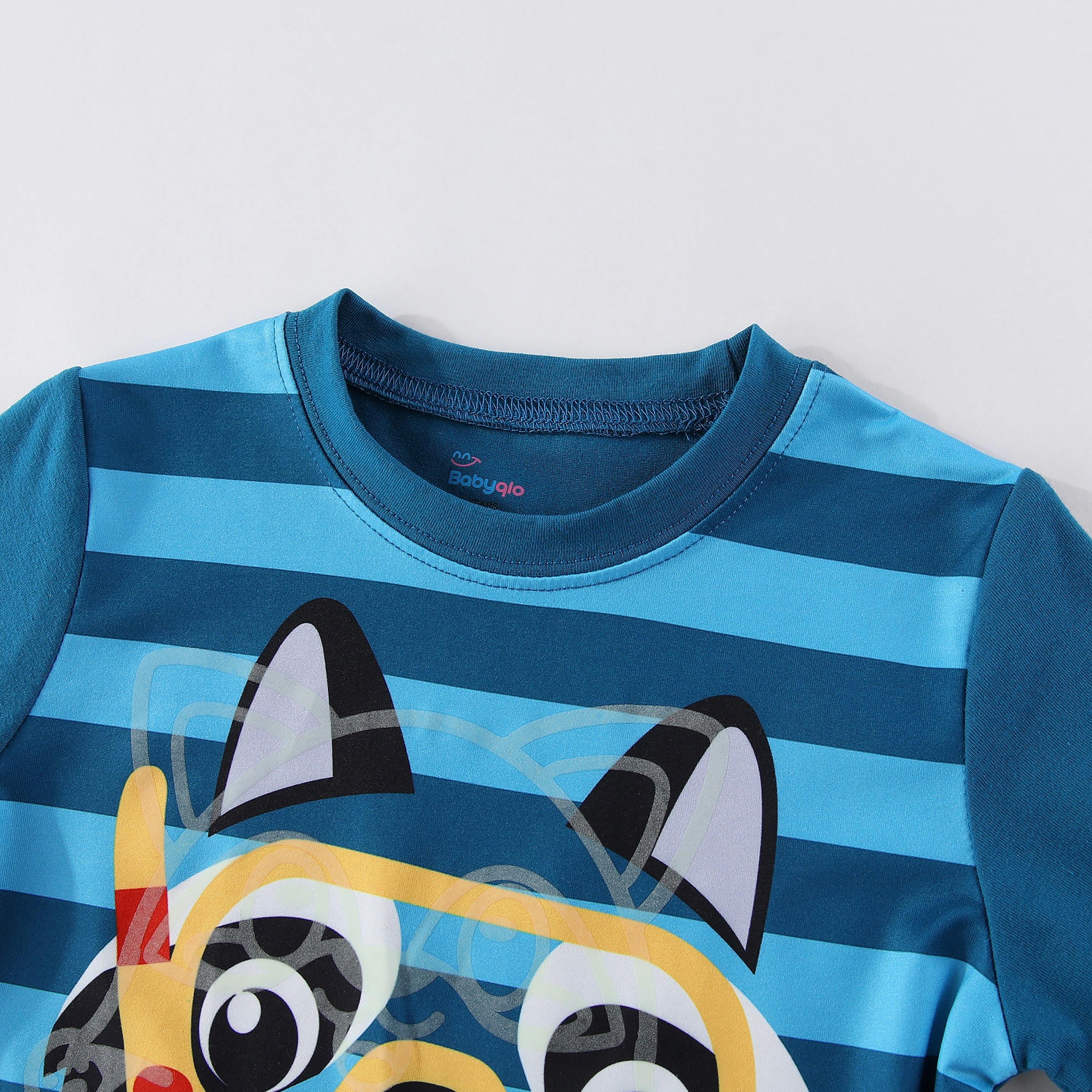Babyqlo Snorkel Raccoon Ocean Dive Fun Printed Glow-in-the-Dark T-Shirt with Joggers-boys-clothing-nightwear-image-9
