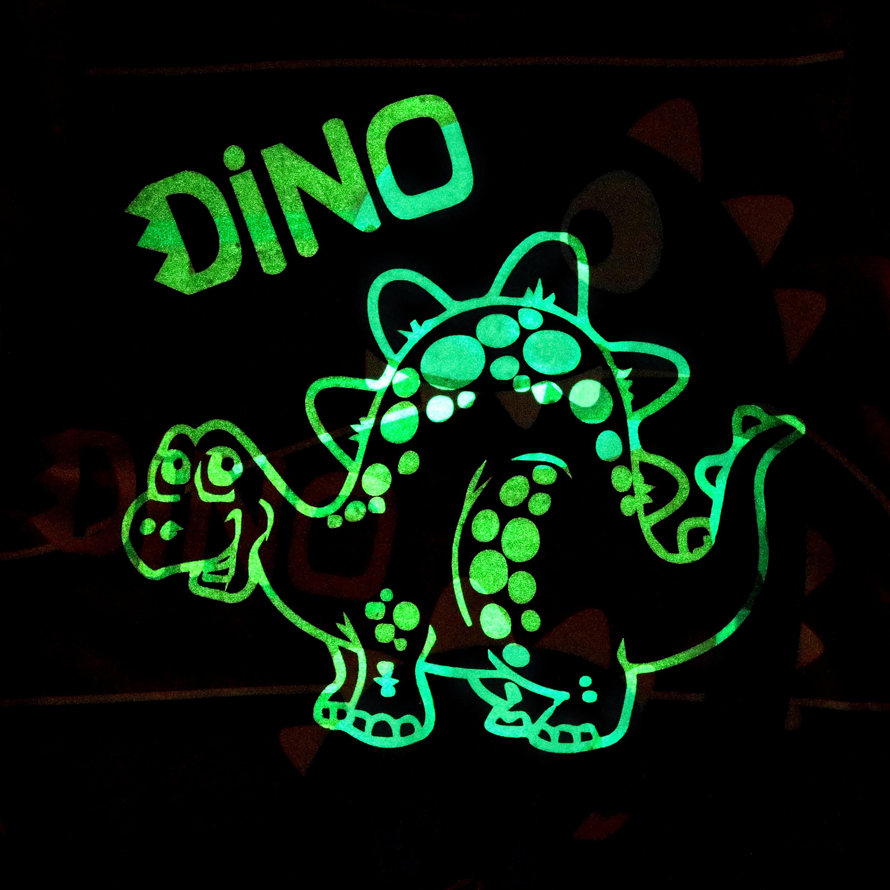Babyqlo Blue Dino’s Leafy Jungle Trek Printed Glow-in-the-Dark T-Shirt with Joggers-boys-clothing-nightwear-image-4