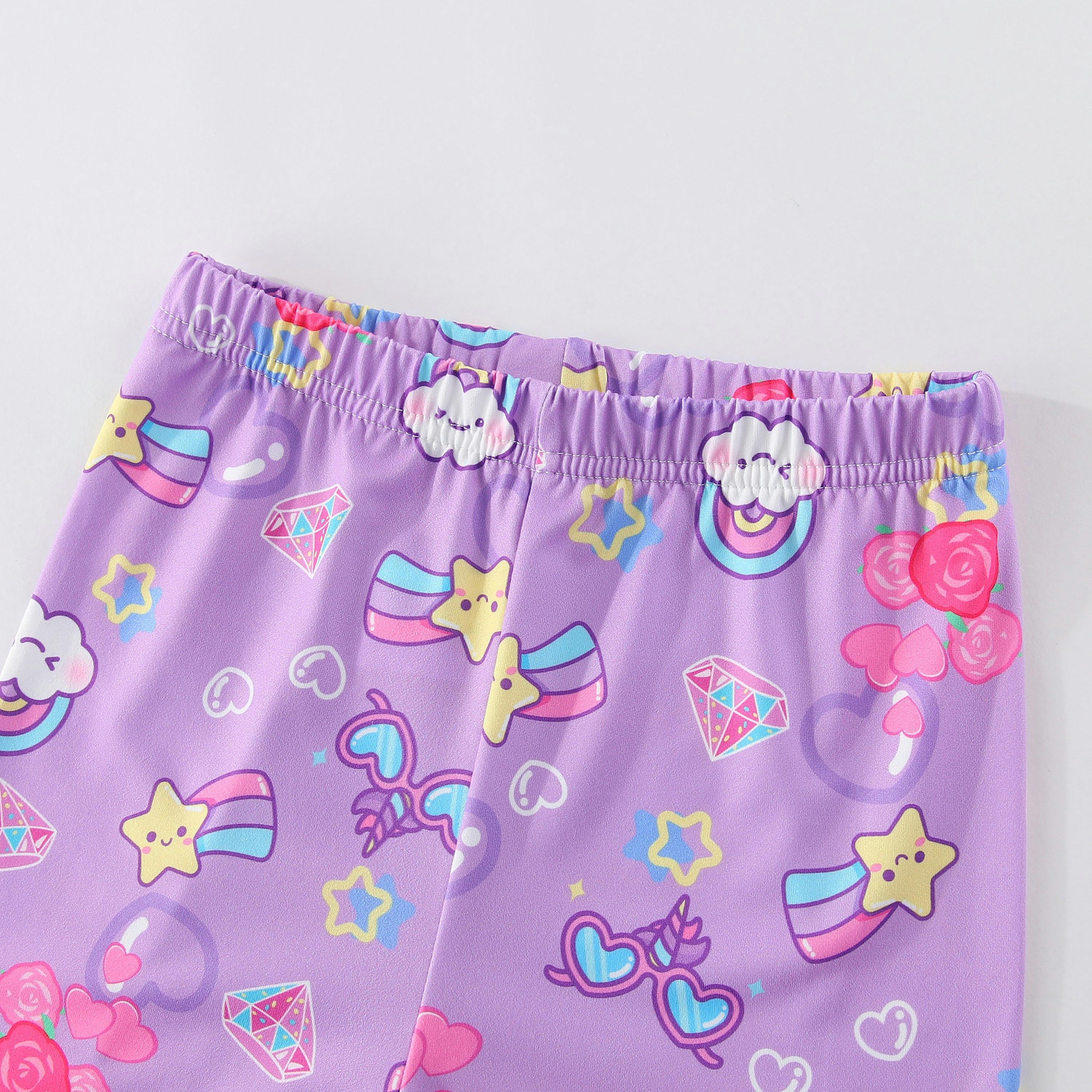 تي شيرت بطبعة حفلة أحلام كعكة المهر السحرية متوهجة في الظلام مع بنطال ركض من بيبيكلو-girls-clothing-nightwear-image-8