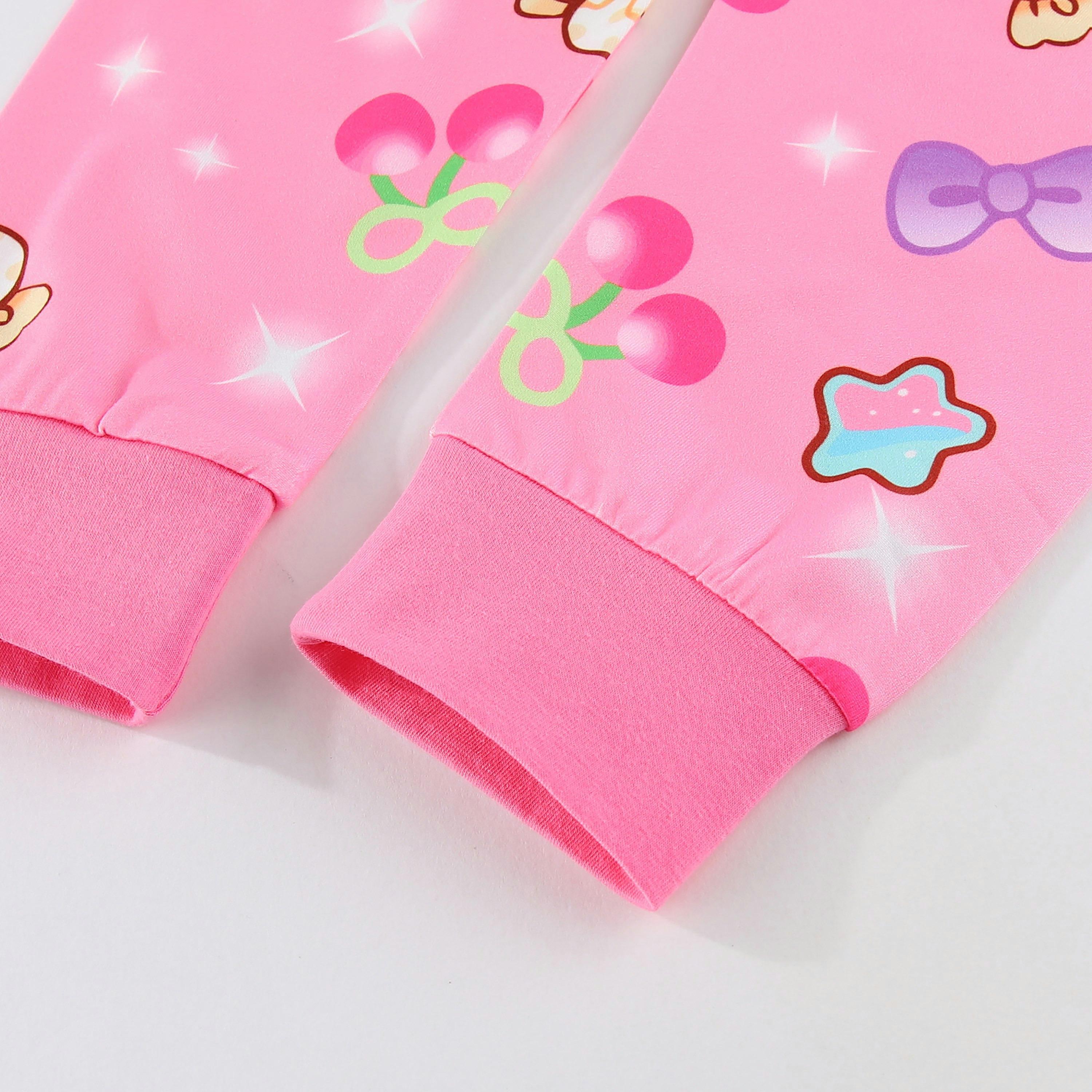 Babyqlo Sparkling Princess Printed Glow-in-the-Dark T-Shirt with Joggers-girls-clothing-nightwear-image-10