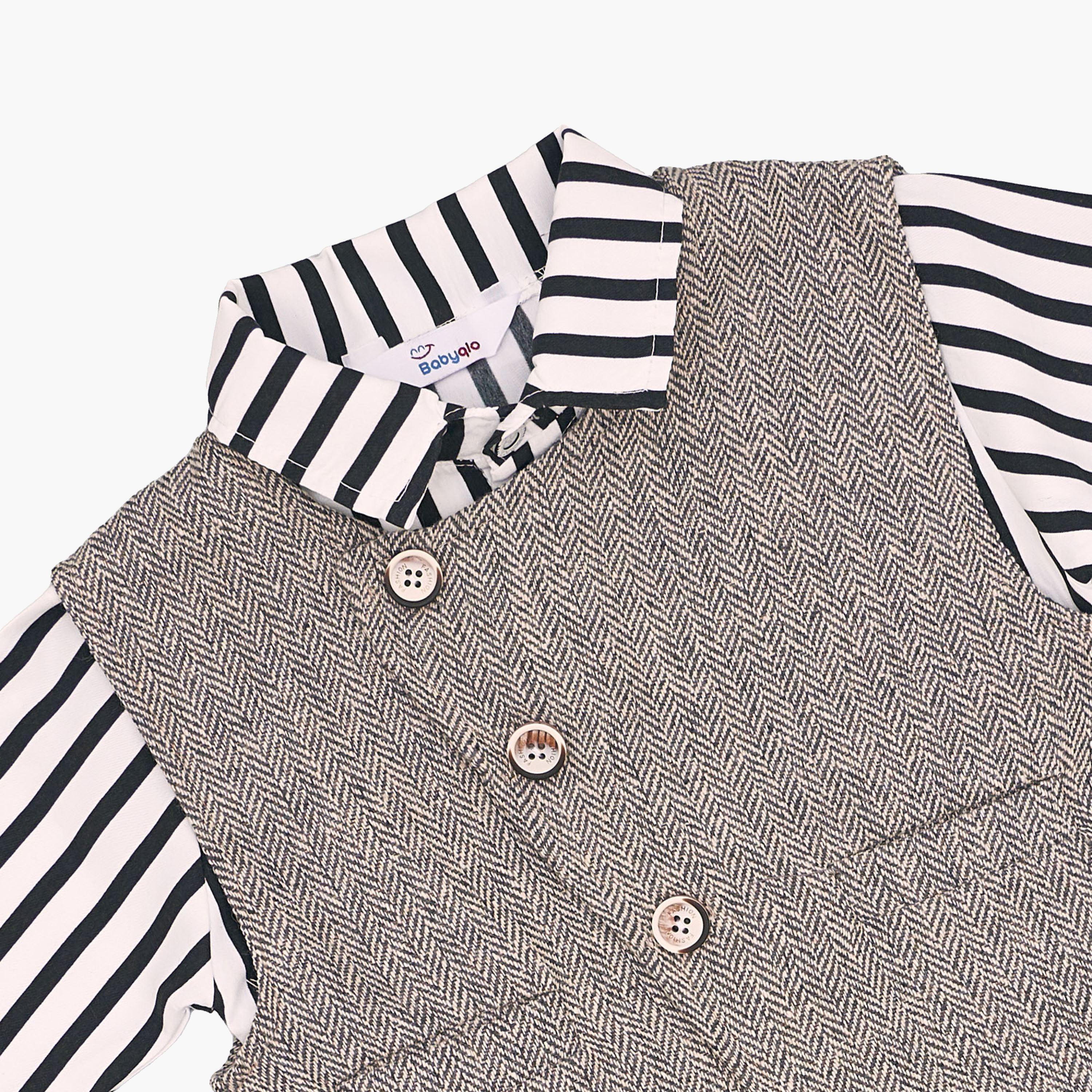Babyqlo 3-Piece Classic Striped Shirt, Jacket and Pants Set-boys-clothing-setsandcoords-image-10
