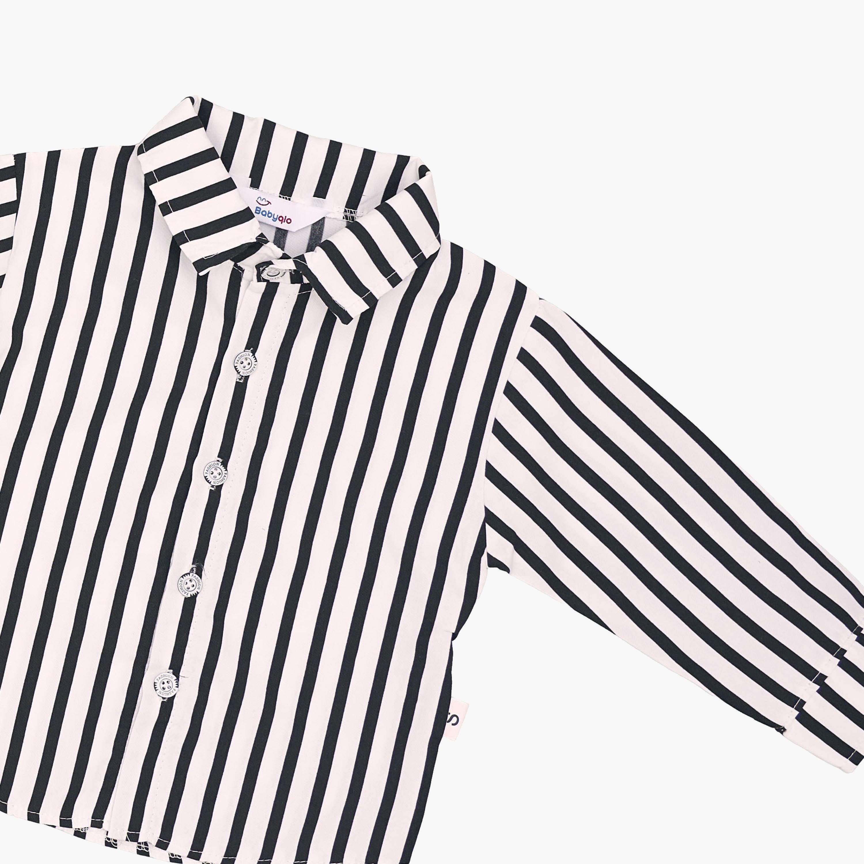 Babyqlo 3-Piece Classic Striped Shirt, Jacket and Pants Set-boys-clothing-setsandcoords-image-2