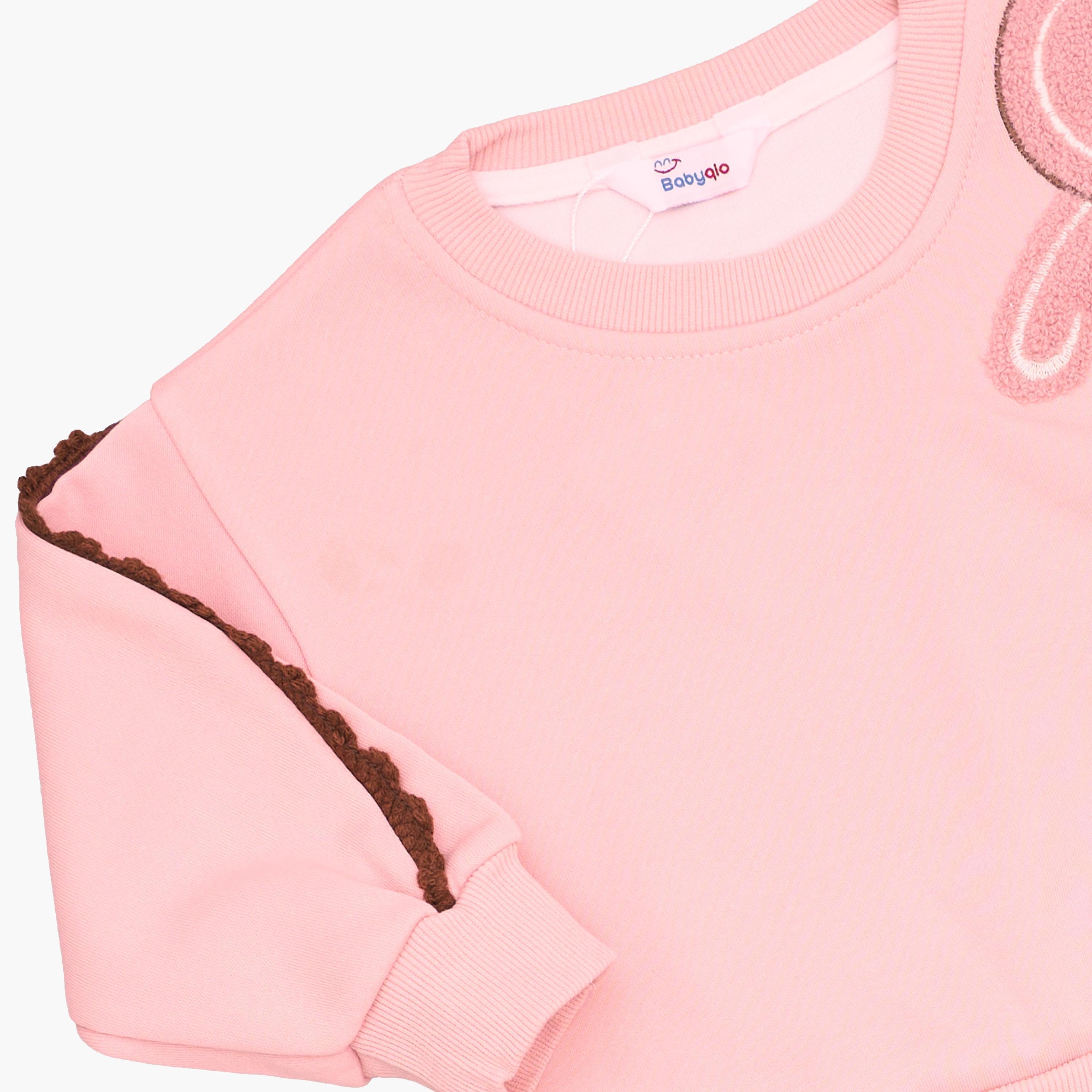 Babyqlo 2-Piece Embroidered Bunny with Lace Detailing Tracksuit-girls-clothing-setsandcoords-image-7