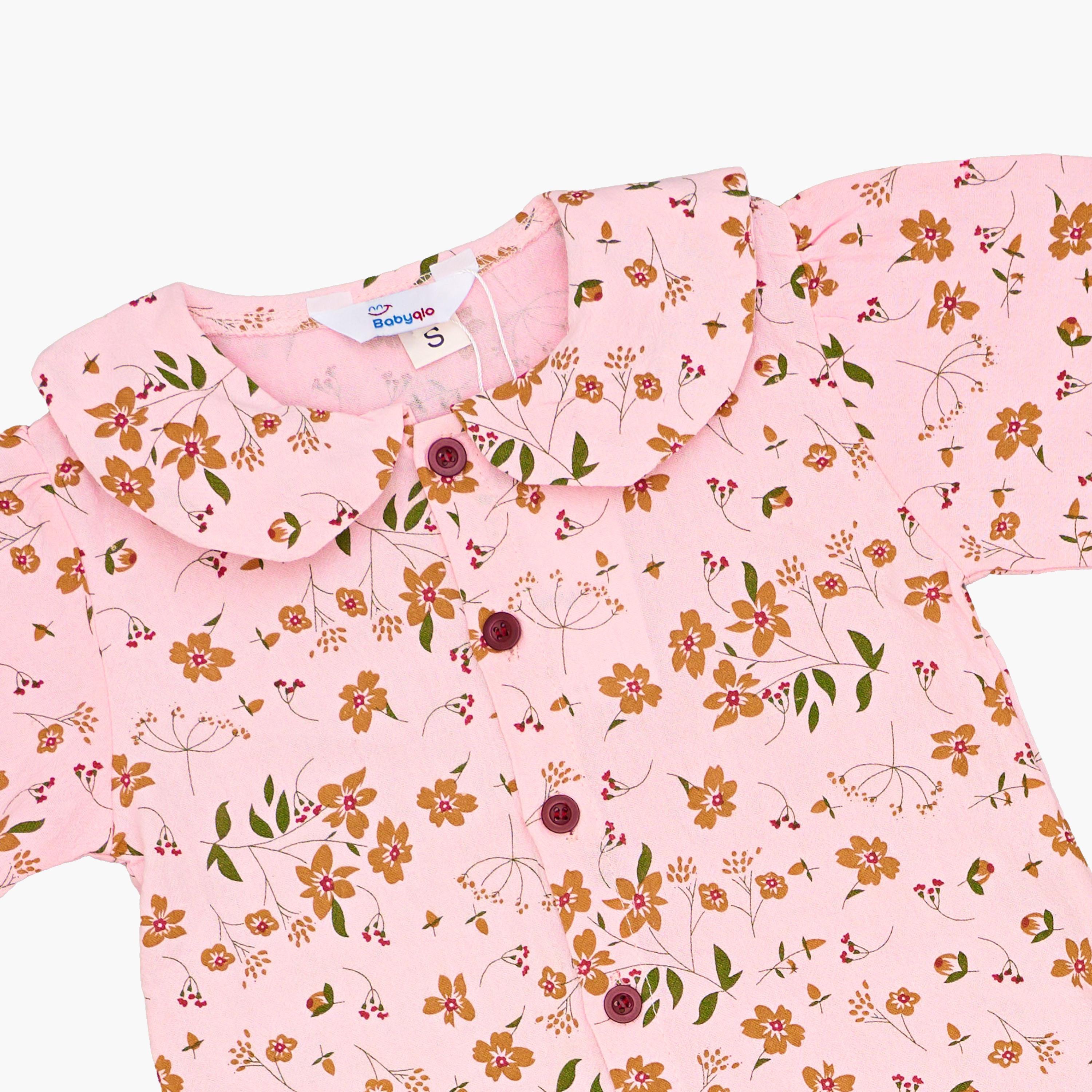 طقم من قطعتين: توب مطبوع بنقشة أزهار مع دنغري من بيبيكلو-girls-clothing-setsandcoords-image-6