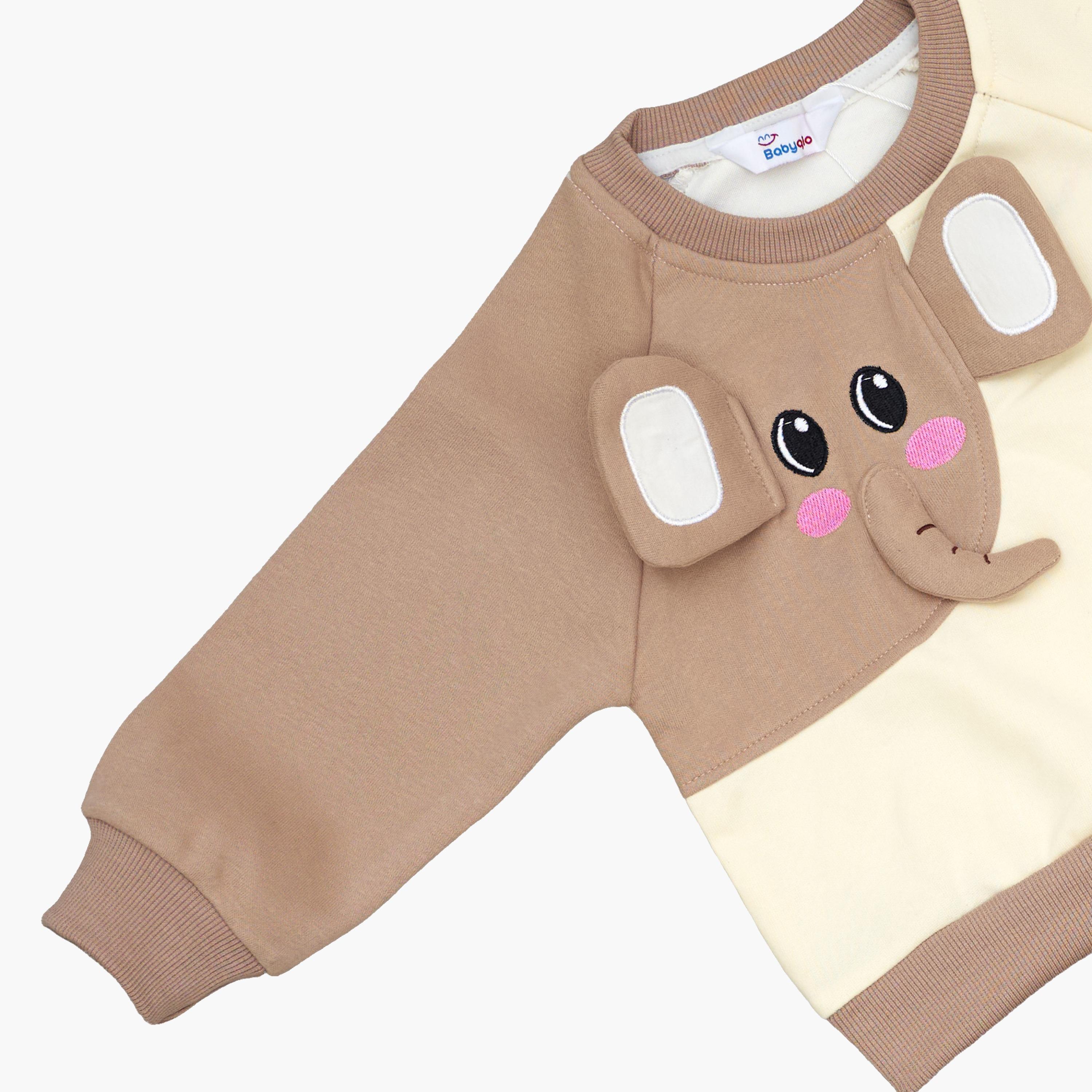Babyqlo 2-Piece Elephant Trunk Detailing Sweatshirt and Joggers Set-boys-clothing-setsandcoords-image-7
