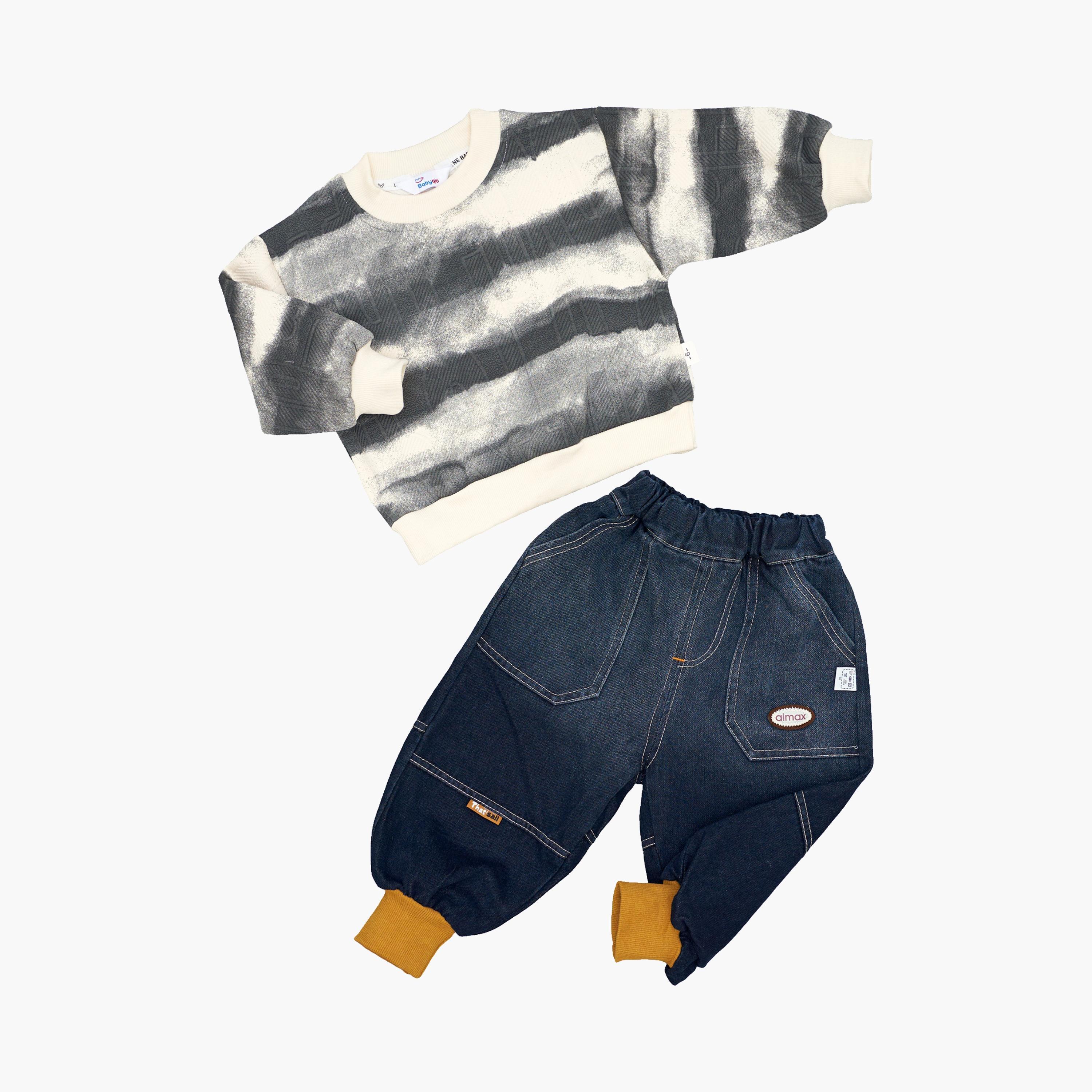 Babyqlo 2-Piece Tie & Dye Printed Sweatshirt and Denims Set-boys-clothing-setsandcoords-image-5