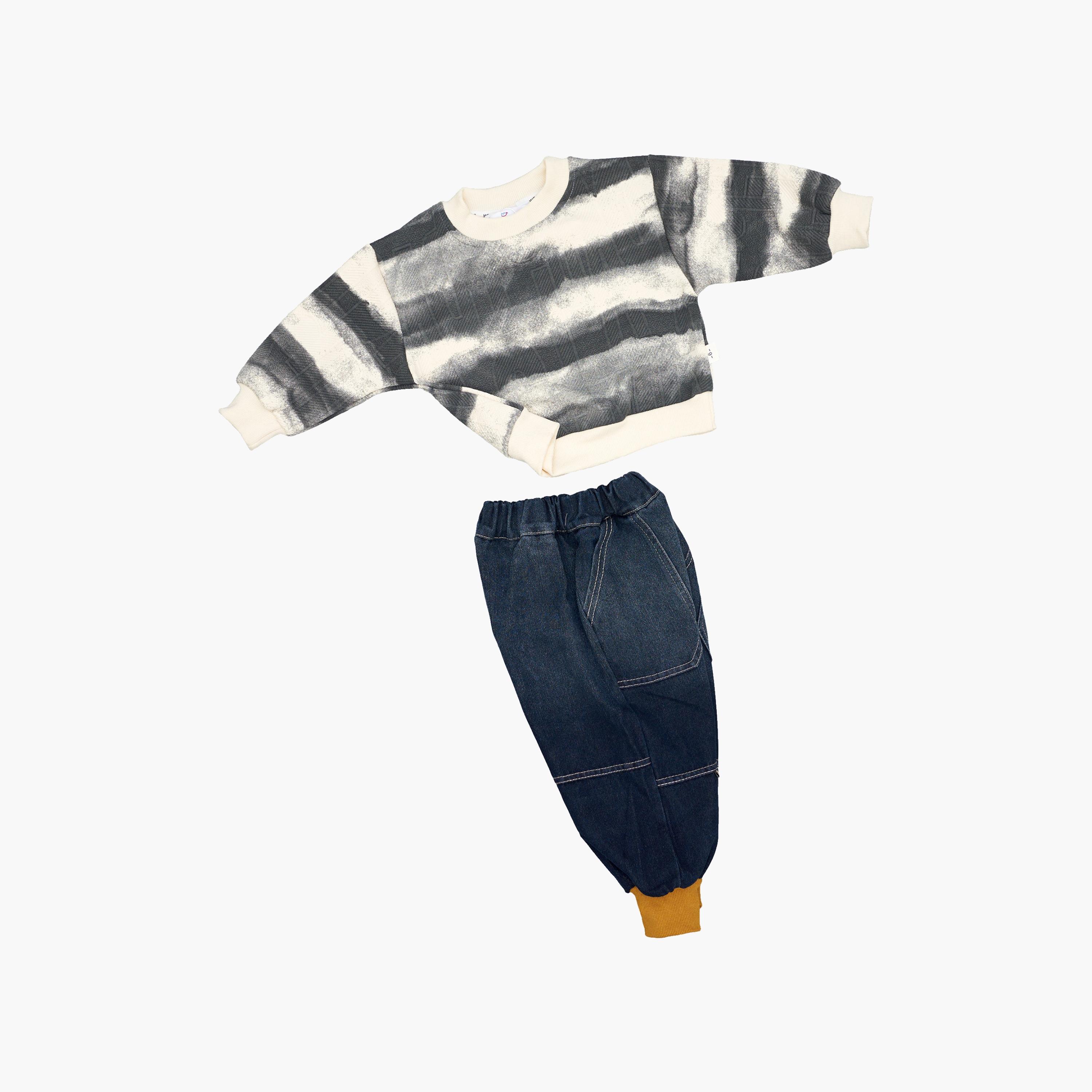 Babyqlo 2-Piece Tie & Dye Printed Sweatshirt and Denims Set-boys-clothing-setsandcoords-image-7