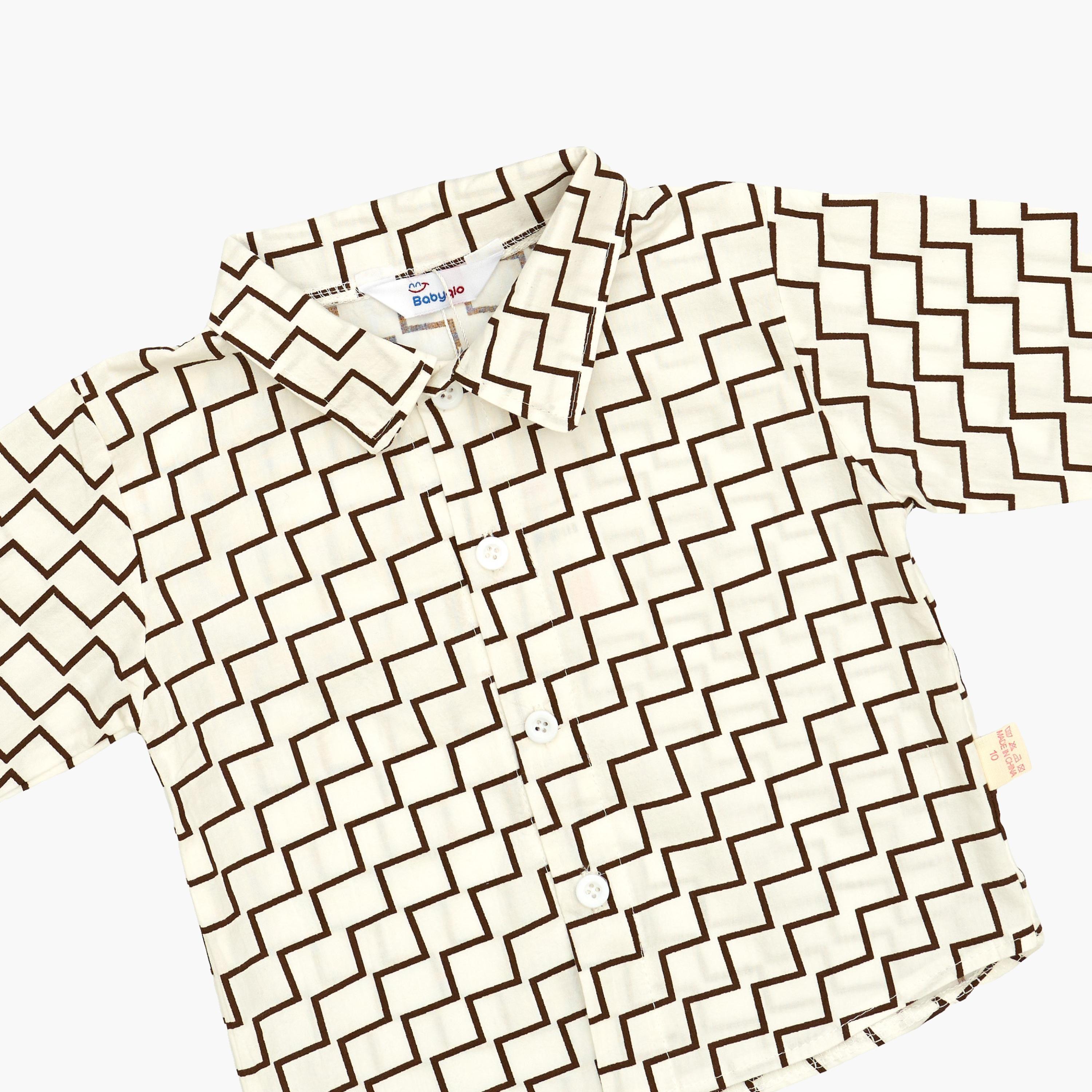 Babyqlo 3-Piece Geometric Printed Shirt, Jacket and Pants Set-boys-clothing-setsandcoords-image-7