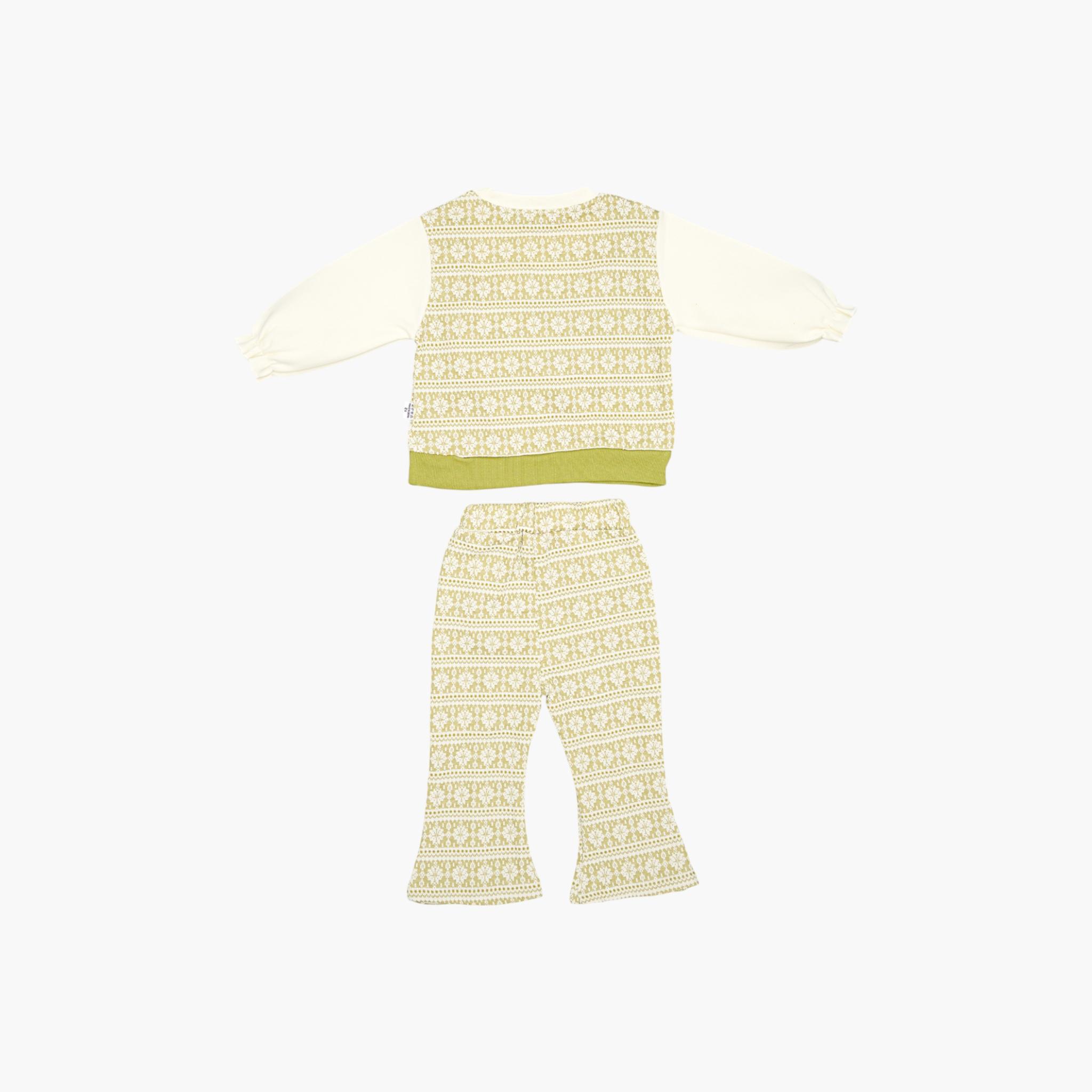 Babyqlo 2-Piece Printed Top with Bow Detailing and Pants Set-girls-clothing-setsandcoords-image-4