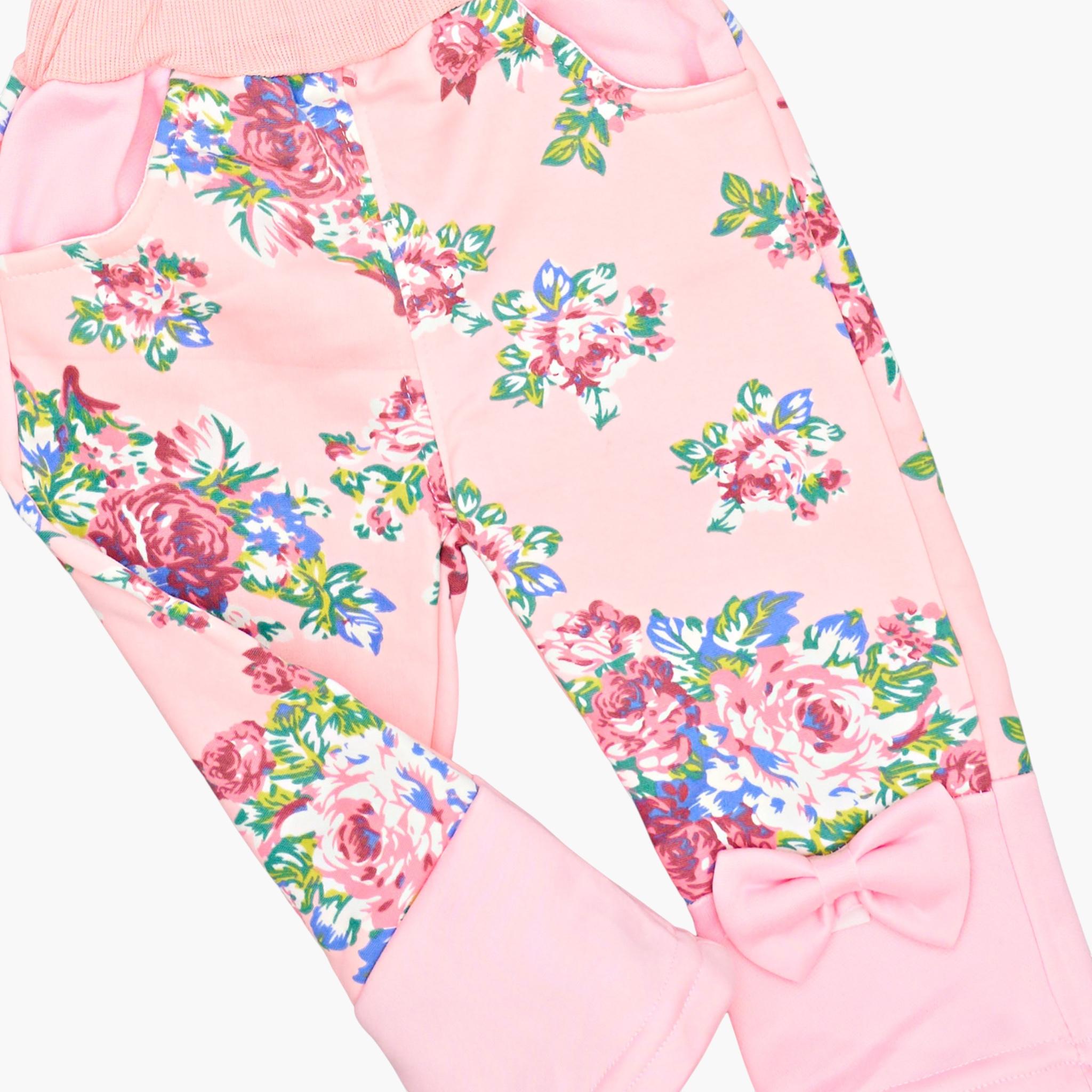 طقم توب بقلنسوة وبنطال بنقشة أزهار من قطعتين من بيبيكلو-girls-clothing-setsandcoords-image-5