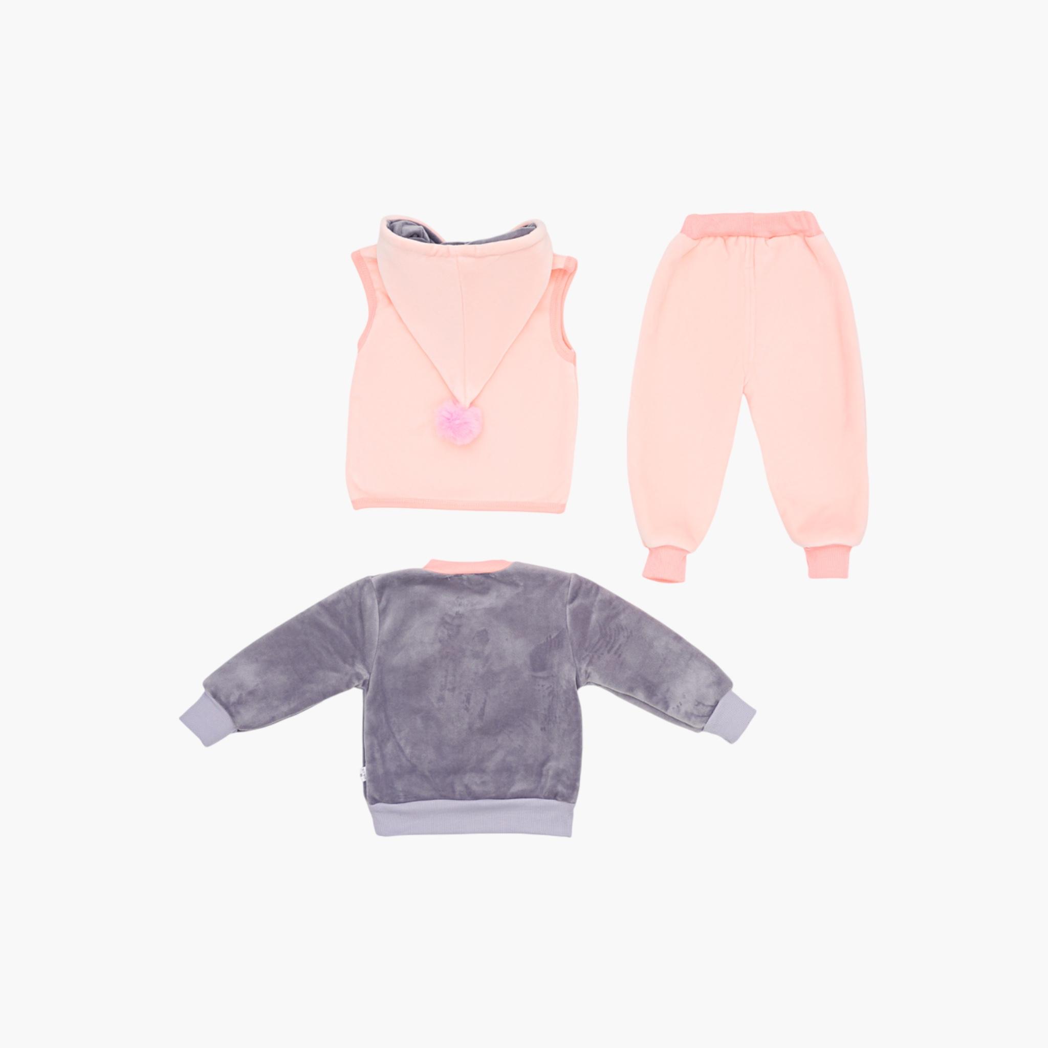Babyqlo 3-Piece Hooded Jacket with Sweatshirt and Joggers Set-girls-clothing-setsandcoords-image-4