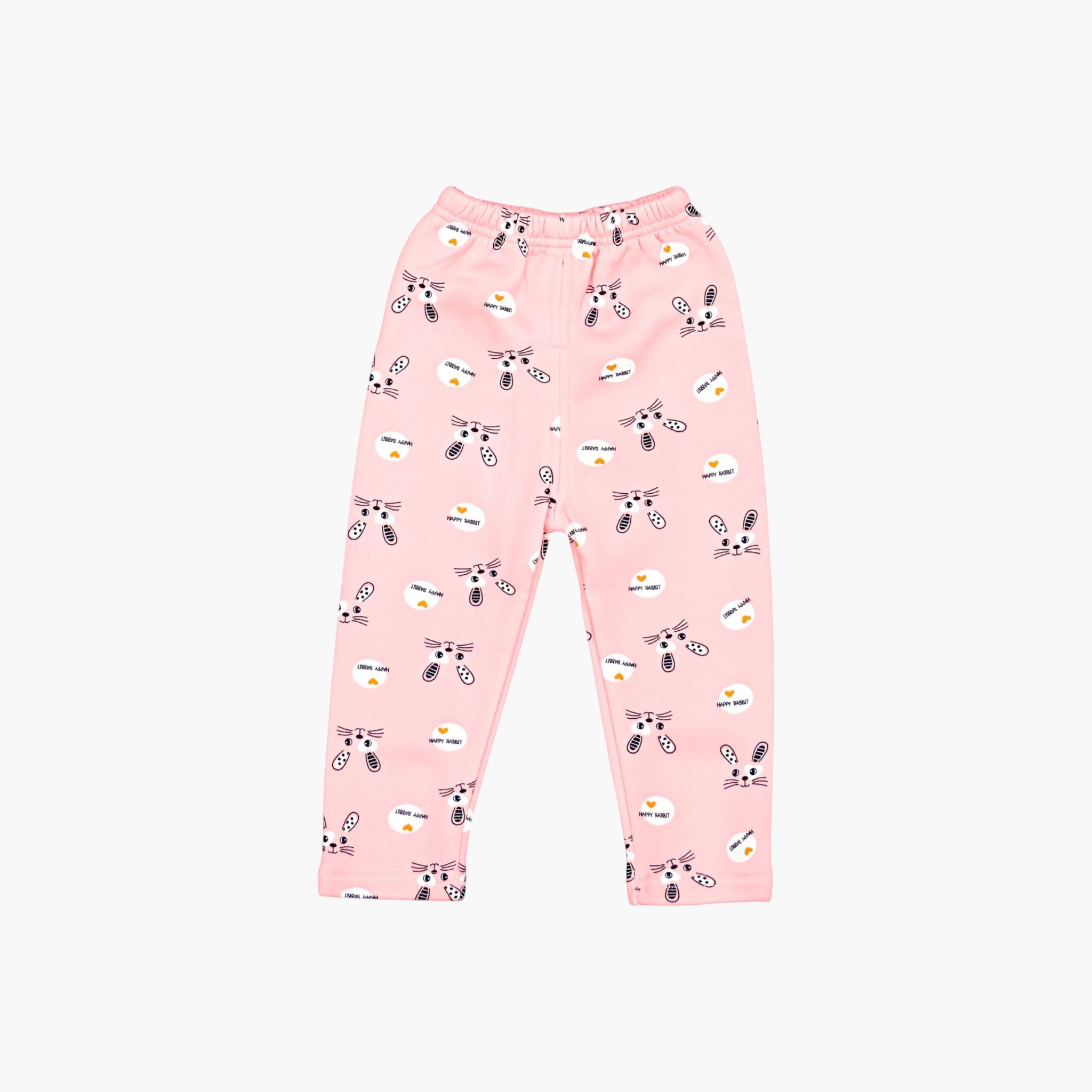 Babyqlo 2-Piece Bunny Printed T-Shirt and Pyjama Set-girls-clothing-setsandcoords-image-6
