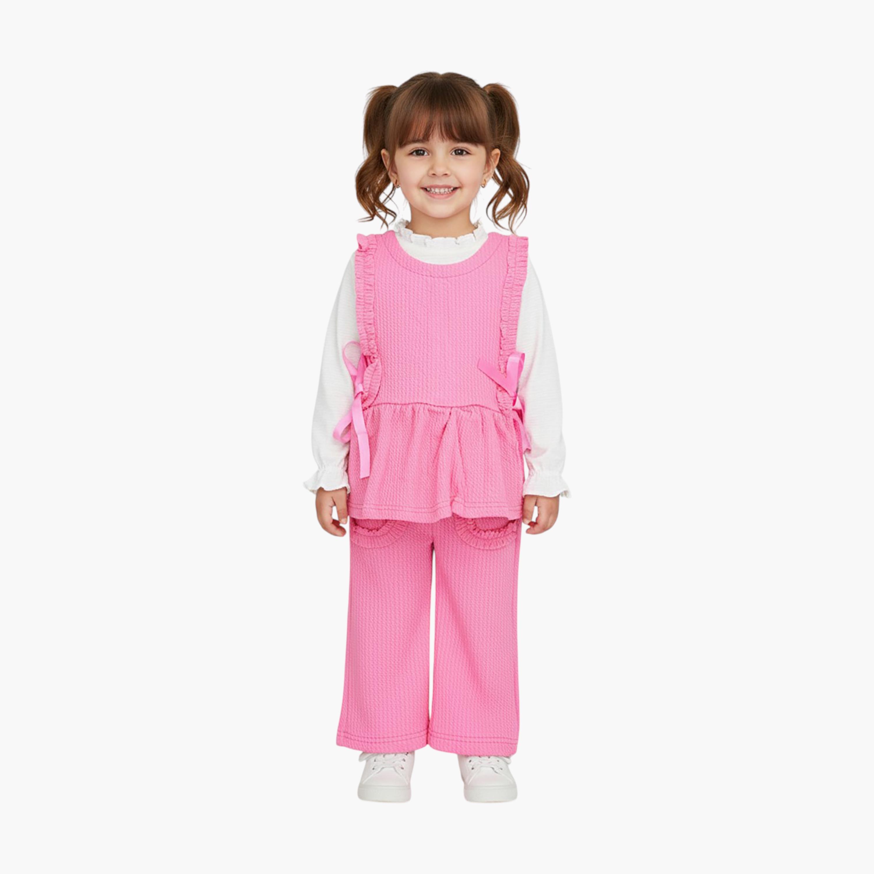 Babyqlo 3-Piece Ruffle Detailing Vest, Top and Pants Set-girls-clothing-setsandcoords-image-1